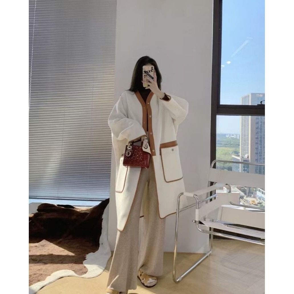 Hermes Hermès Cashmere & Lambskin Coat With Front Pockets Size XXS / US 00 / IT 34 - 7 Thumbnail