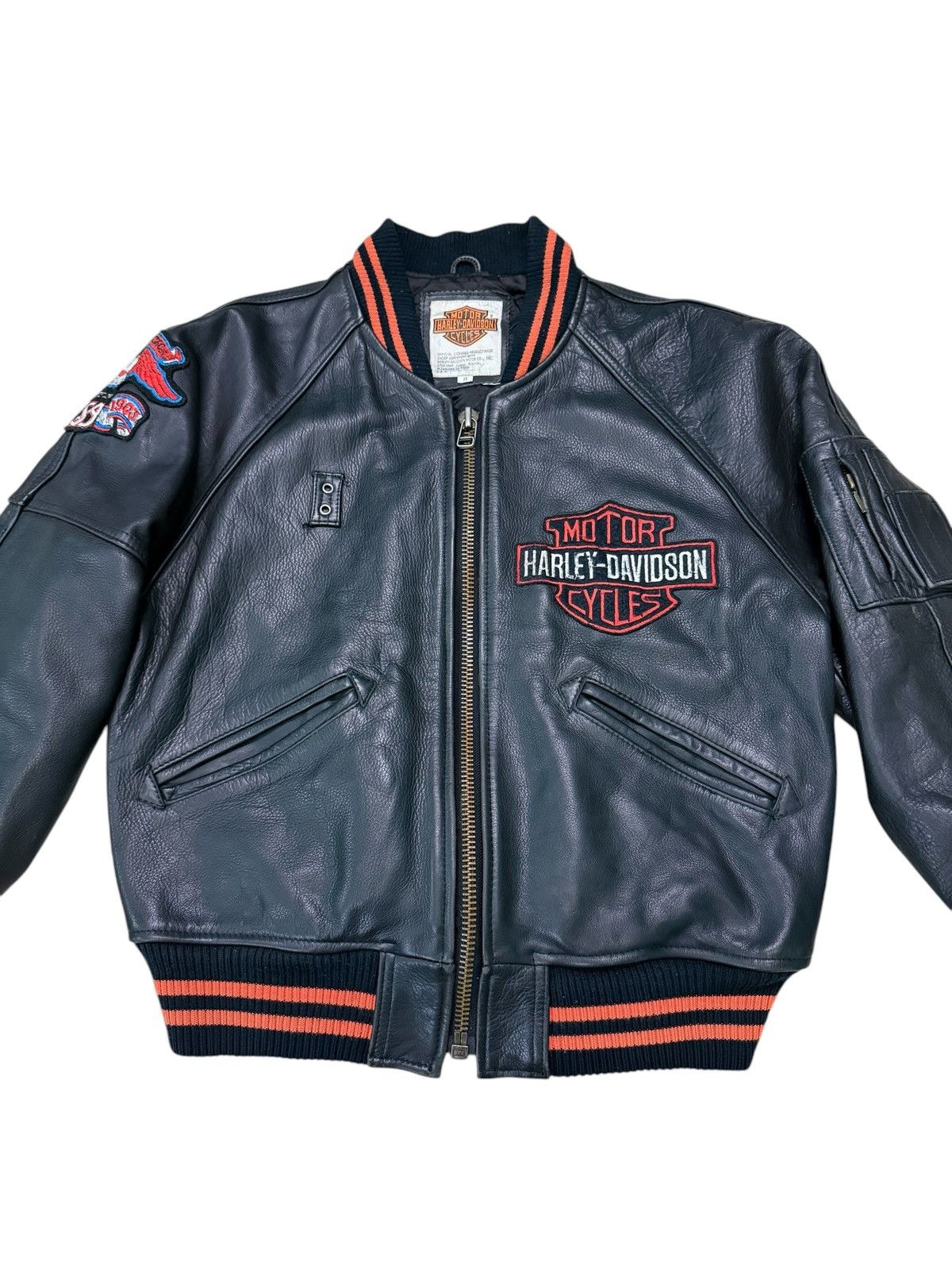 Vintage RARE VINTAGE HARLEY DAVIDSON LEATHER BOMBER JACKET Size US M / EU 48-50 / 2 - 3 Thumbnail