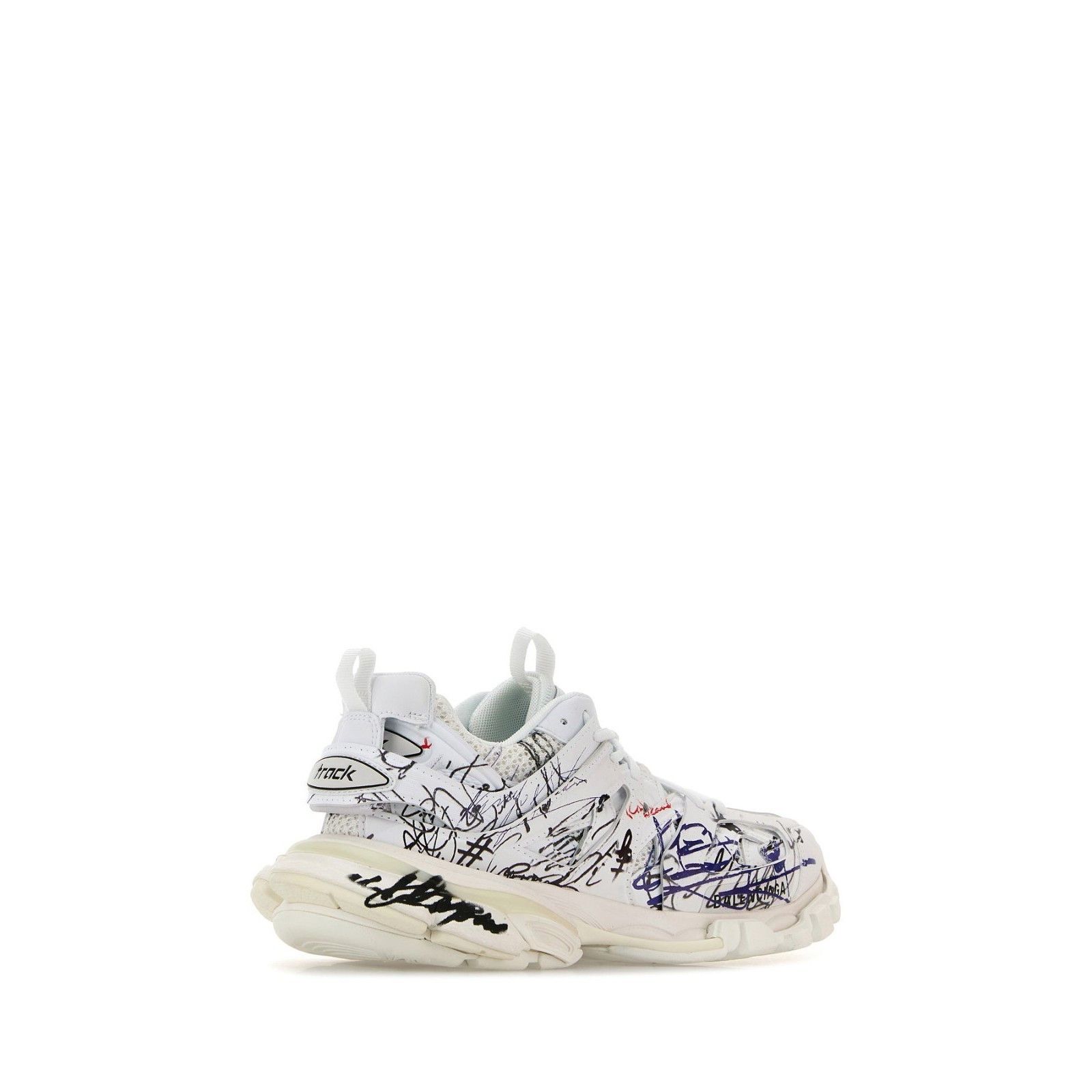 BALENCIAGA Track Graffiti White Mesh Sneakers New And Authen