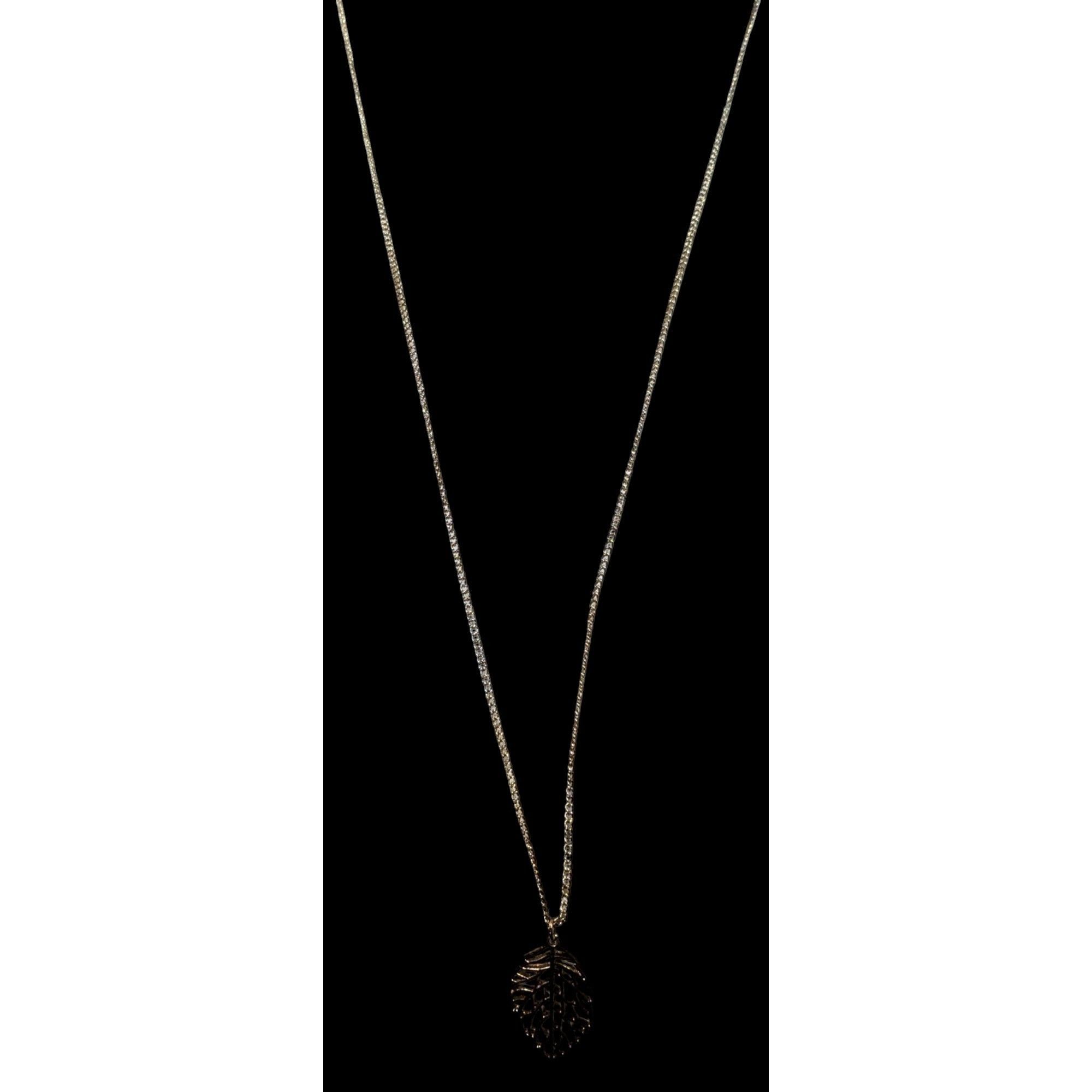 Other Nature Inspired Gold Tone Leaf Pendant Necklace Size ONE SIZE - 5 Thumbnail