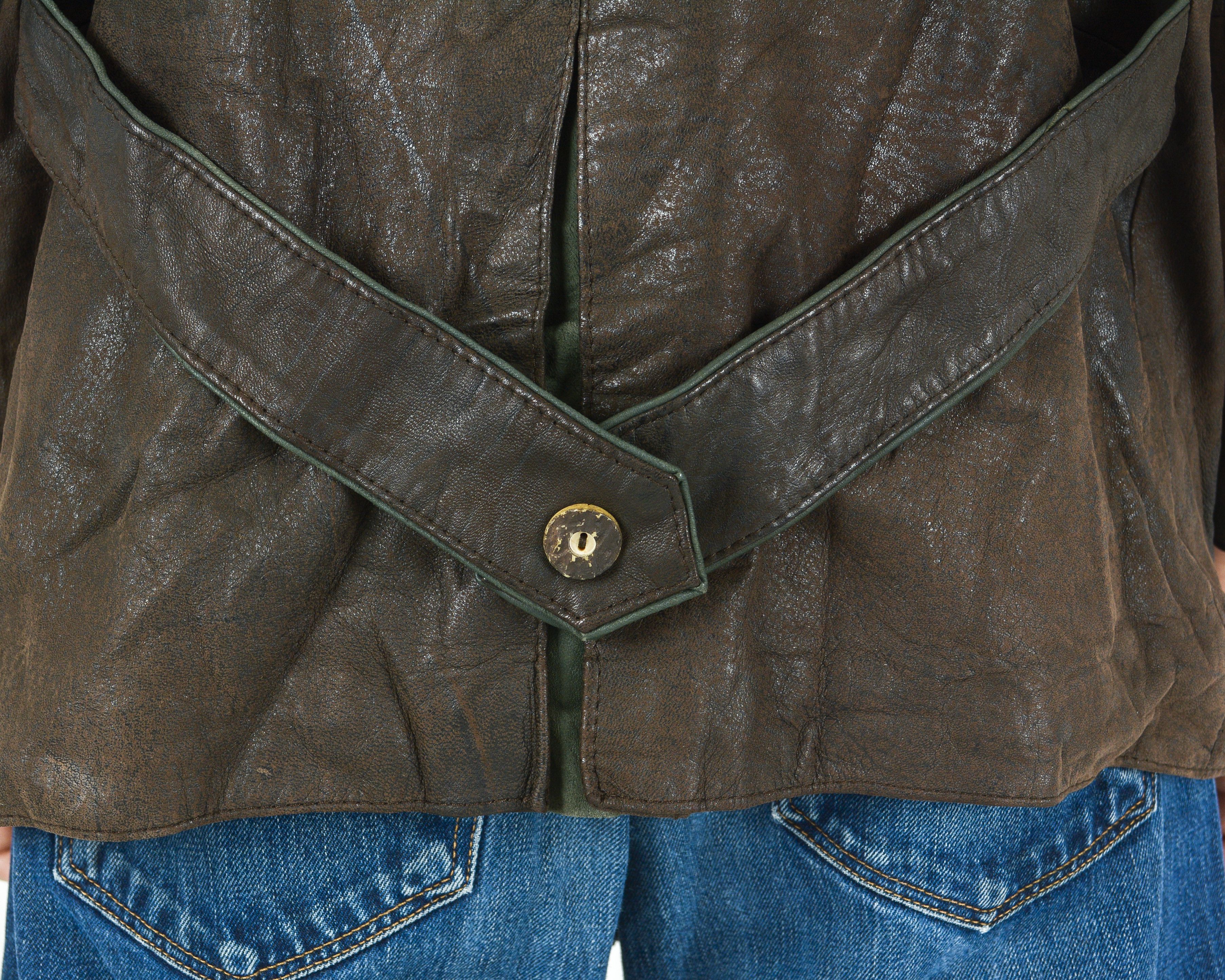 Leather W18 Leather L Trachten Jacket Coat Blazer Oktoberfest Size 44S - 6 Thumbnail