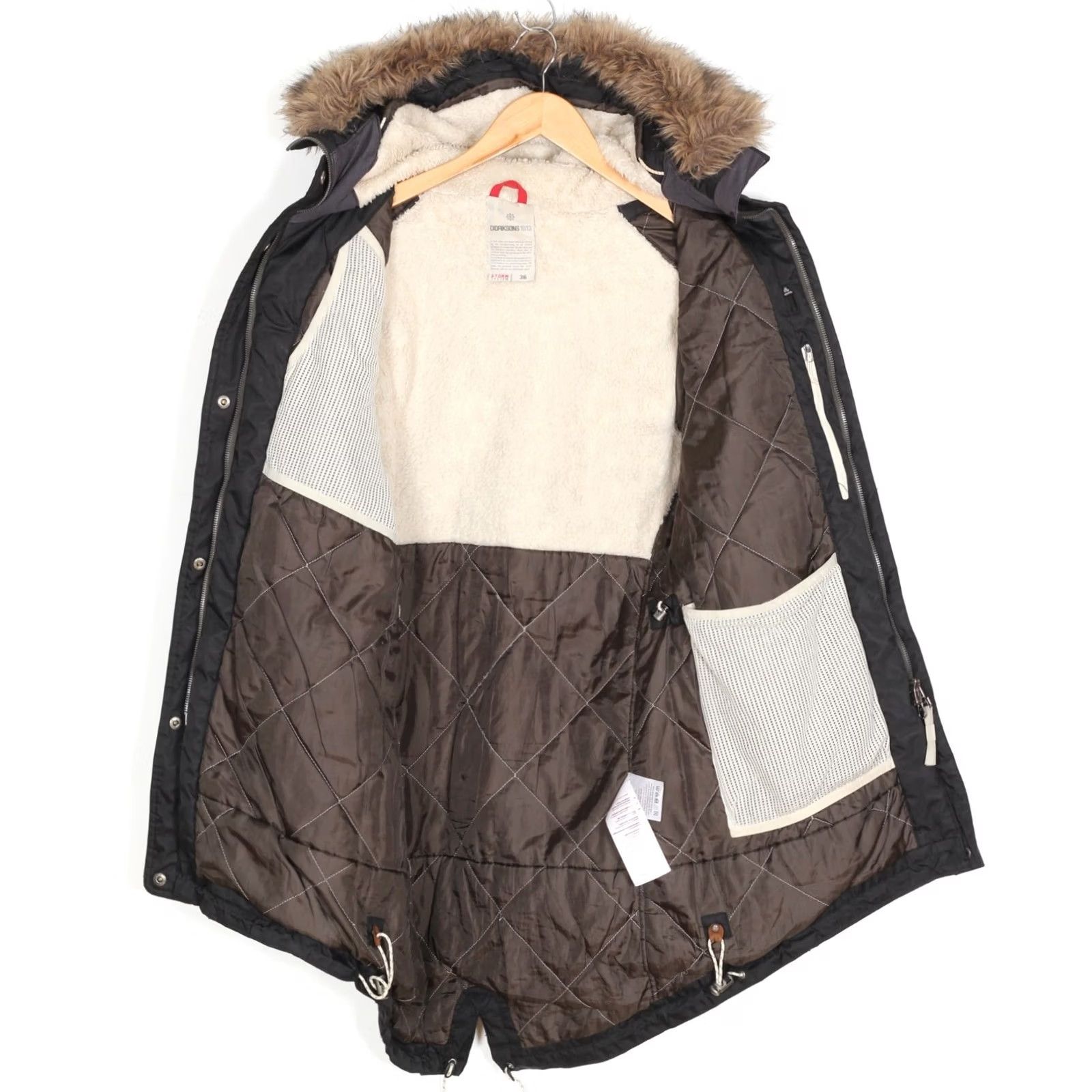 Vintage DIDRIKSONS LINDSEY PARKA Jacket Women Size 36 Fur Hooded Waterproof MJ6387 Size XS / US 0-2 / IT 36-38 - 5 Thumbnail