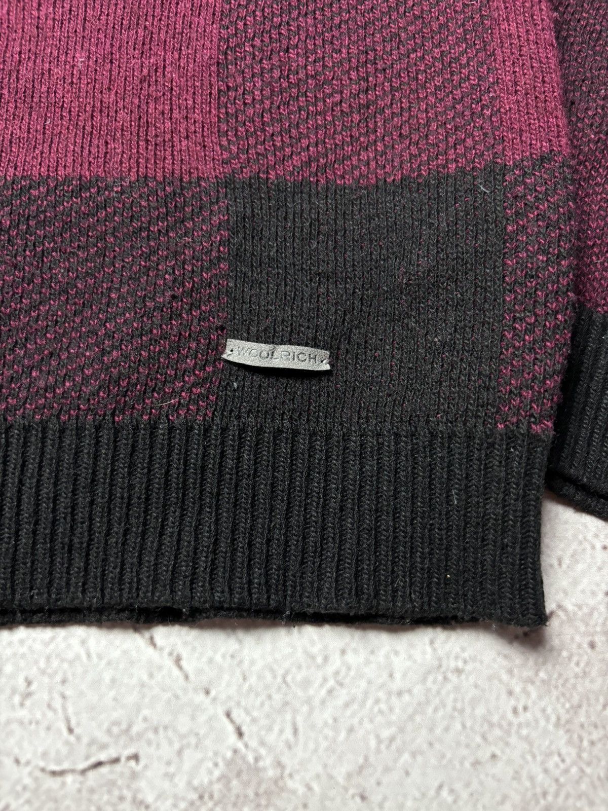 Woolrich Woolen Mills Woolrich Men’s Checked Crewneck Sweater – US M Size US L / EU 52-54 / 3 - 2 Thumbnail