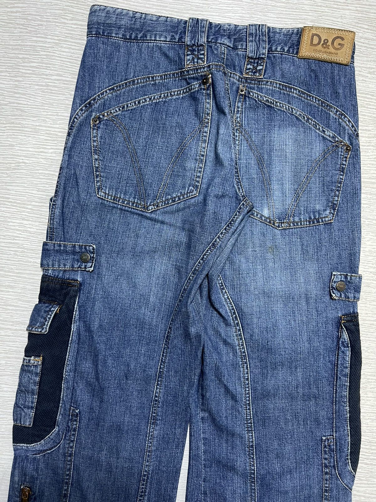 Dolce & Gabbana Dolce & Gabbana - AW03 Denim Parachute Carpenter Cargo Pants Size US 30 / EU 46 - 8 Thumbnail
