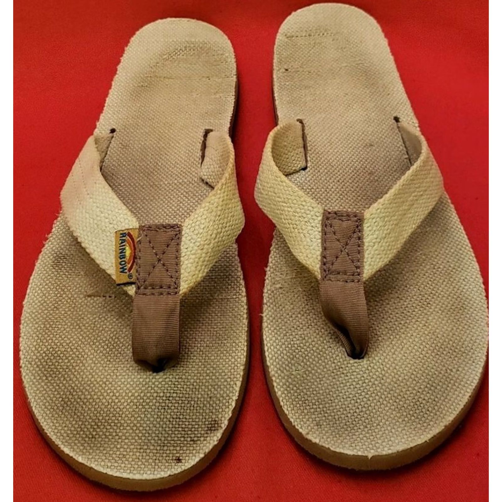 Rainbow Rainbow Sandals Sandal Woman US 9.5 Kahki Canvas Slip On Arch Single Layer Colorful M Women Size US 10 / IT 40 - 3 Thumbnail