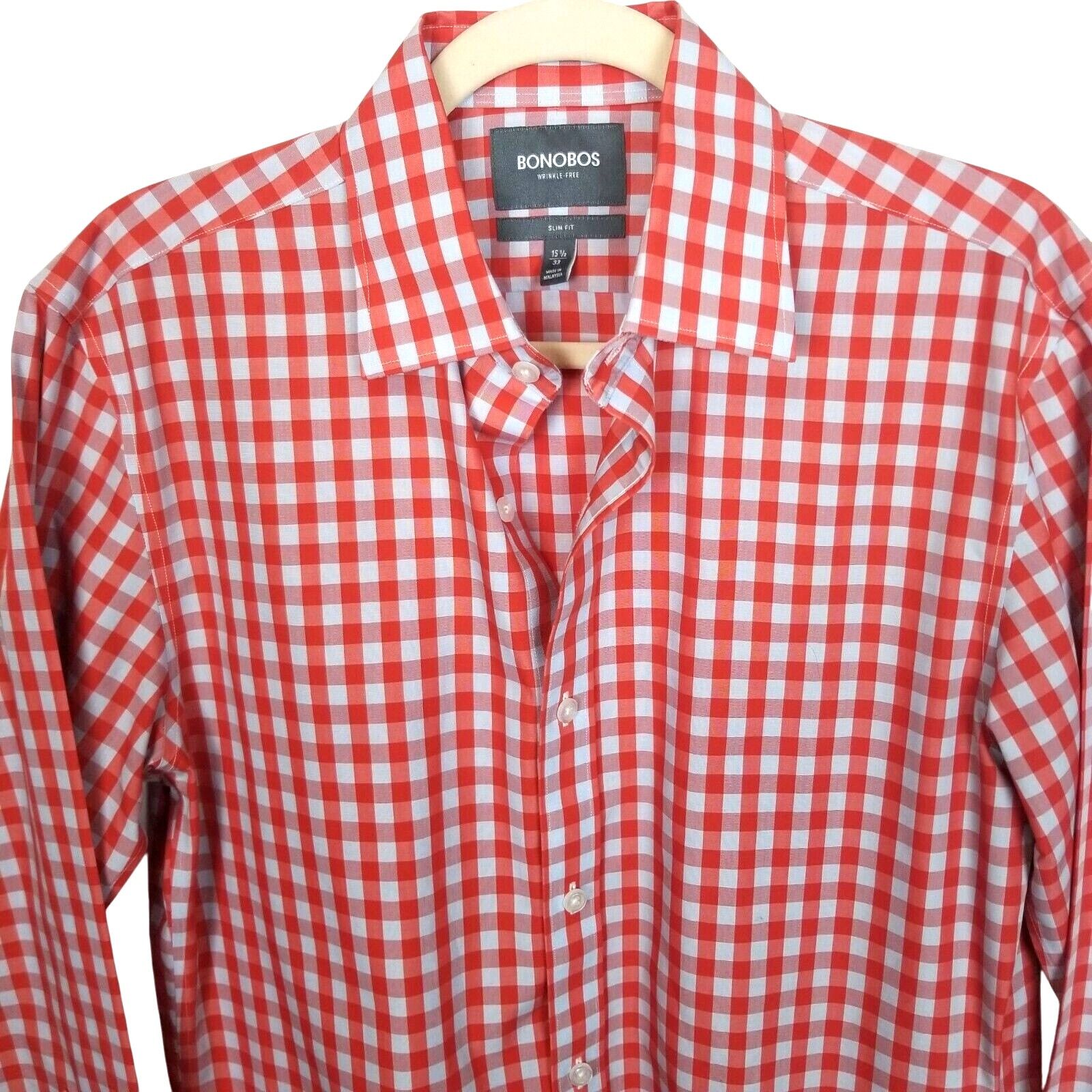 Bonobos Bonobos Mens Dress Shirt Preppy Checker Classic Sz 33/15.5 Size US S / EU 44-46 / 1 - 2 Thumbnail