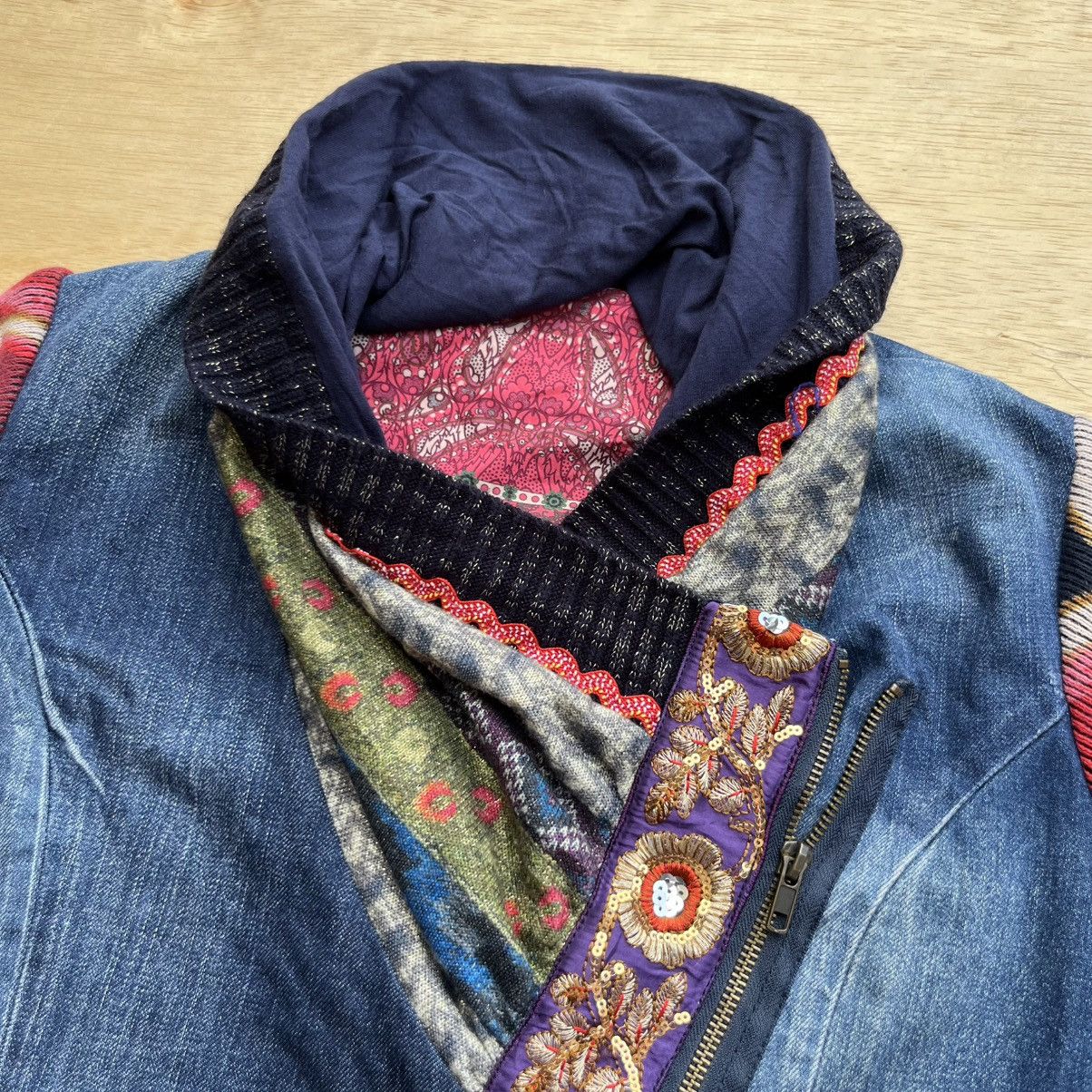 Japanese Brand DESIGUAL JAPANESE BRAND DENIM MIX KNIT LIKE IF SIX WAS NINE Size M / US 6-8 / IT 42-44 - 2 Thumbnail