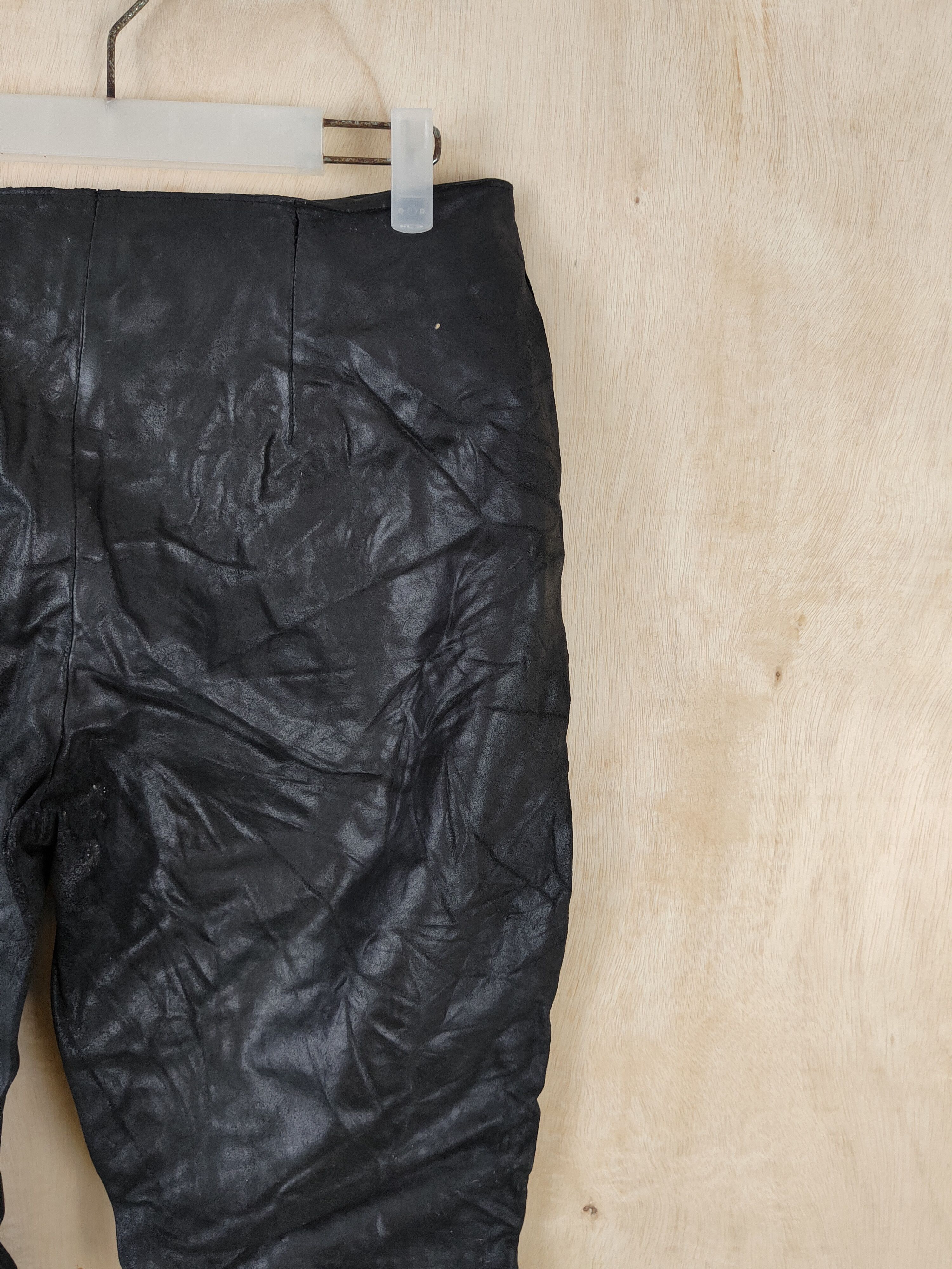 Vintage DL Vintage France Black Leather Pants #S2521 Size US 30 / EU 46 - 10 Thumbnail