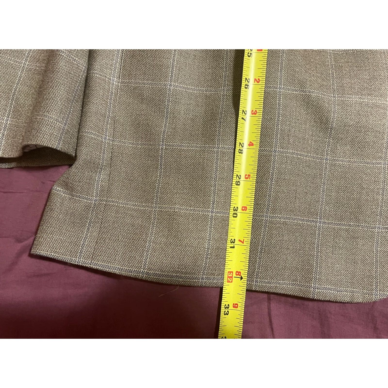 Ralph Lauren Lauren Ralph Lauren Sport Coat Blazer Mens 46L Two-Button Check Wool Silk Jacket MuliColor Notch Lapel Long Size 46R - 3 Thumbnail