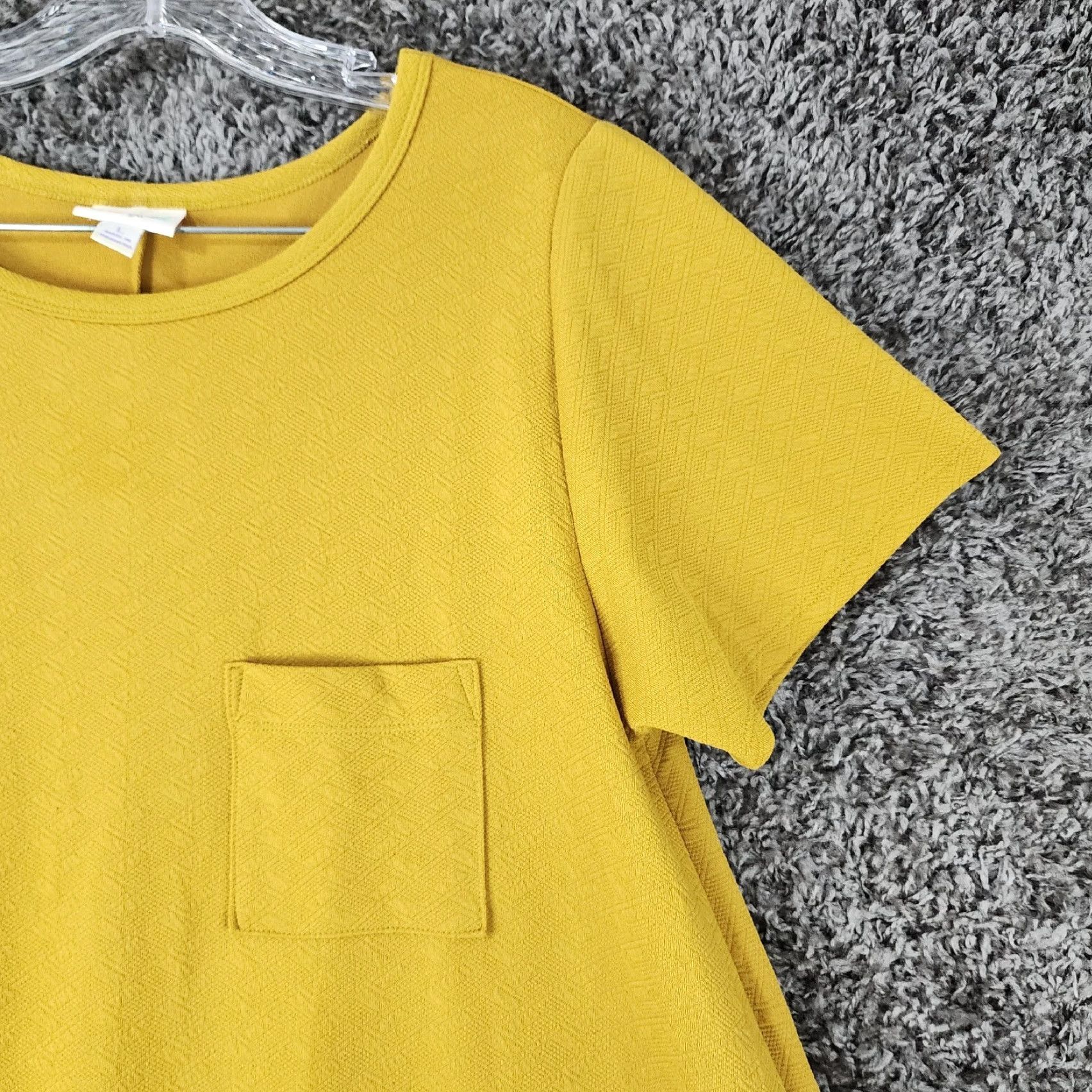 Vintage VINTAGE LuLaRoe Women's Dress Long A-Line Short Sleeve Yellow Size L Size 36" / US 14 / IT 50 - 4 Thumbnail