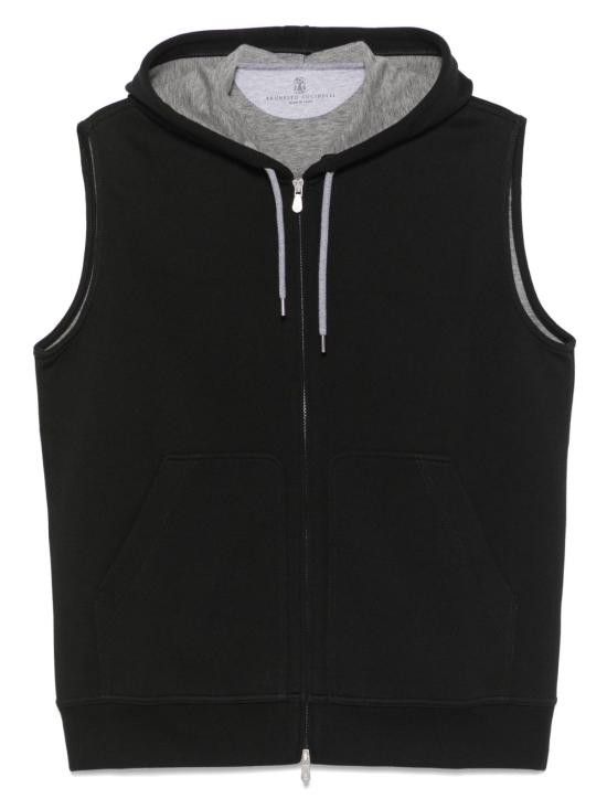 Brunello Cucinelli BRUNELLO CUCINELLI Women Hoodies YM8319079G C101 Black Size XS / US 0-2 / IT 36-38 - 1 Thumbnail