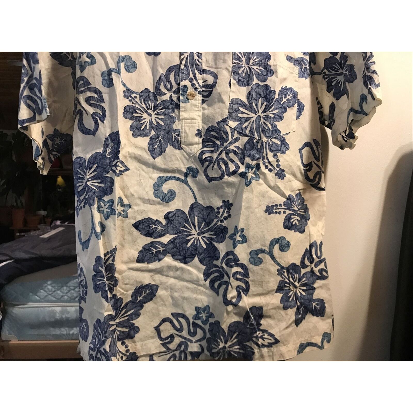 Other Malihini Vintage Mens L Blue Floral SS Button Hawaiian Shirt Size US L / EU 52-54 / 3 - 8 Thumbnail