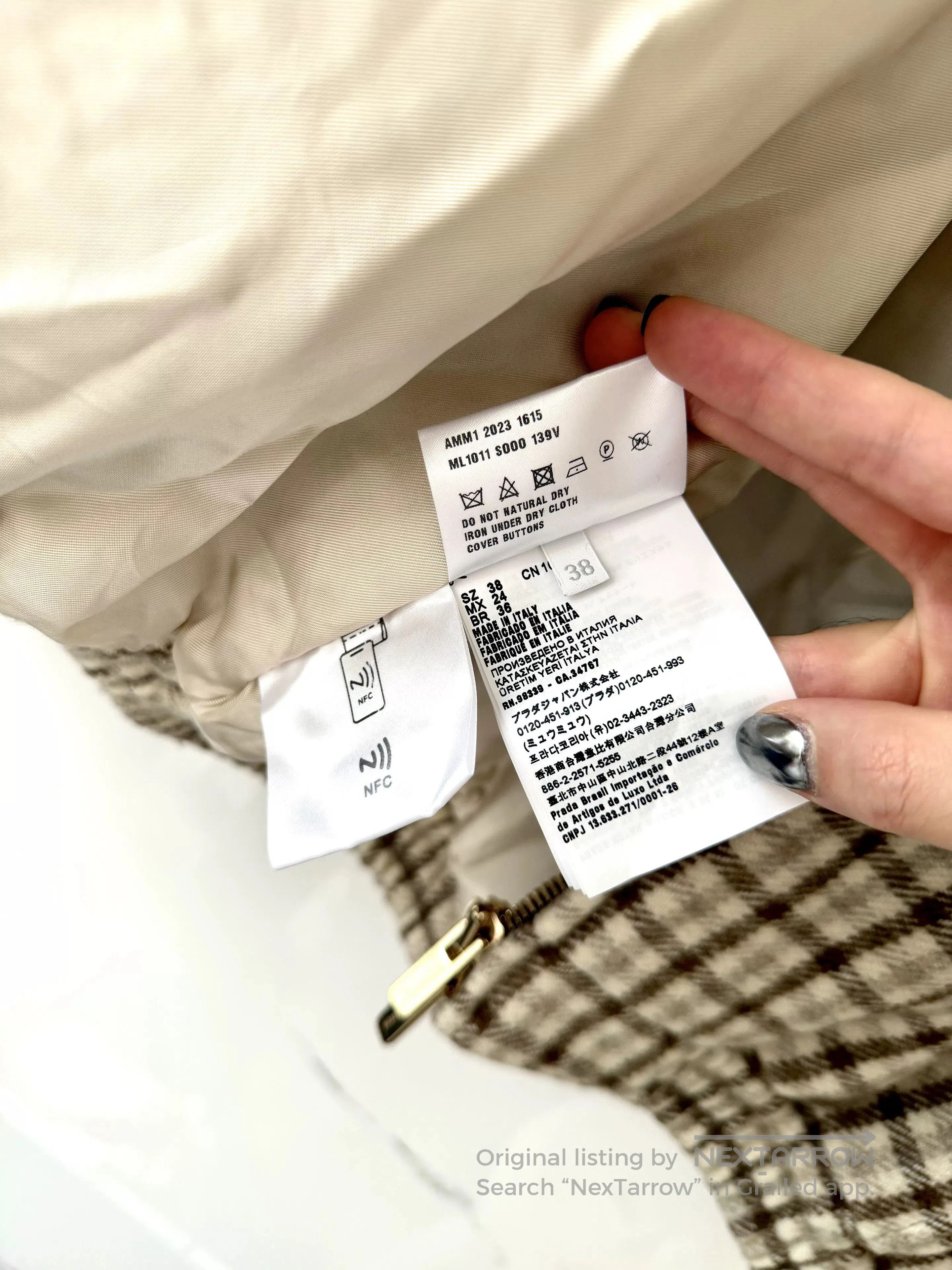 Miu Miu miumiu checked hooded zip. Size US M / EU 48-50 / 2 - 6 Thumbnail