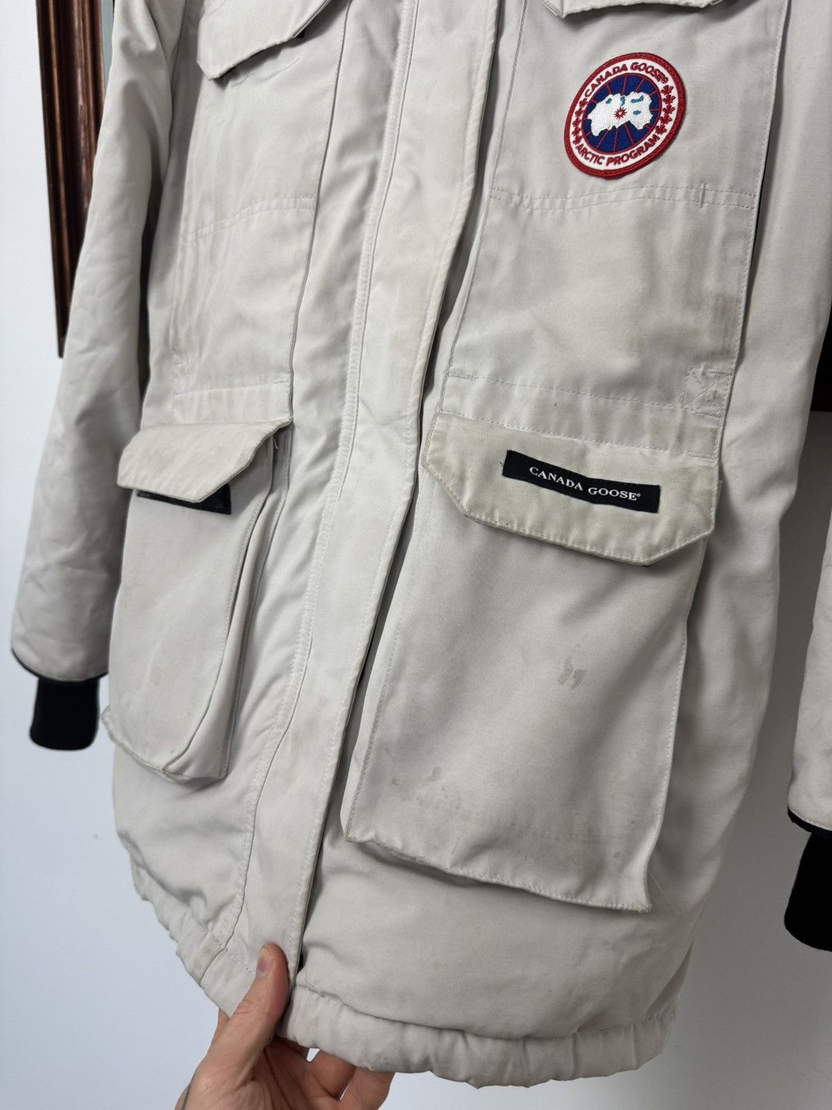 Canada Goose Canada Goose Expedition Beige Down Fur Coat Parka Jacket Size US XS / EU 42 / 0 - 8 Thumbnail