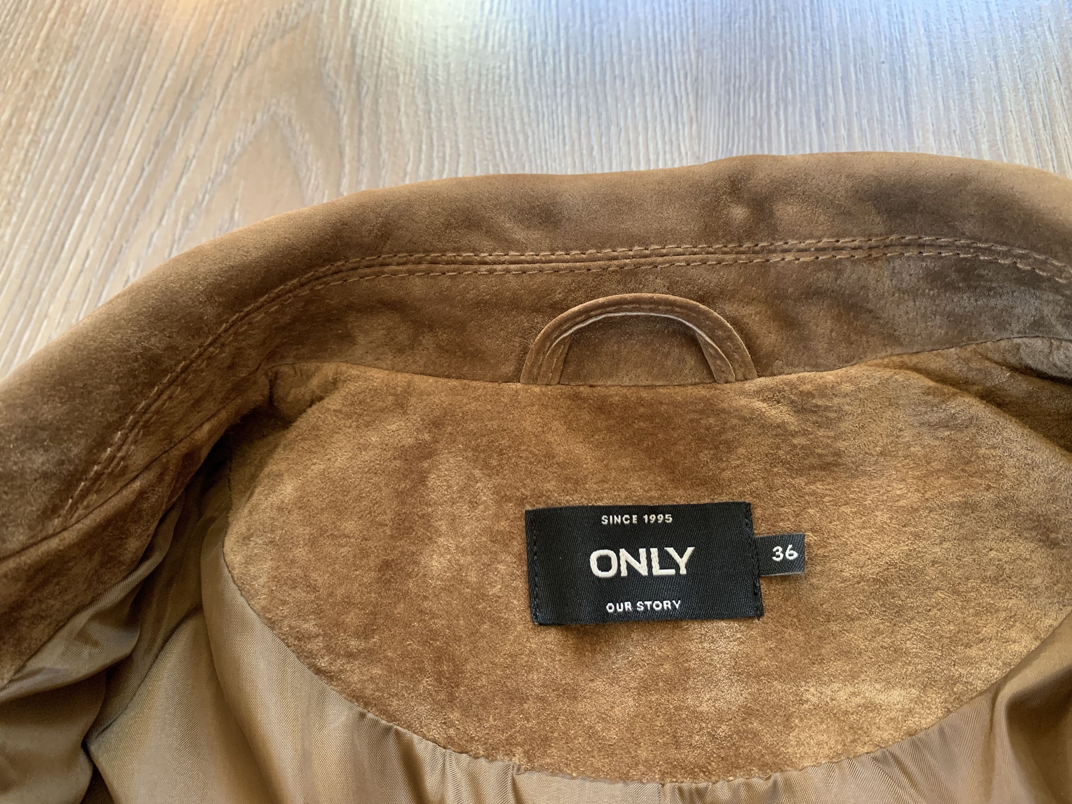 Other Only Suede Brown Leather Biker Jacket Size S / US 4 / IT 40 - 7 Thumbnail