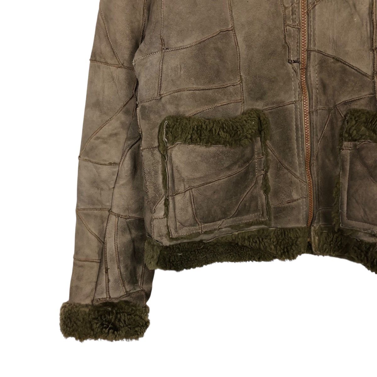Japanese Brand Vtg Cropped Leather Jacket Patchwork Unbranded Issey Miyake Size US M / EU 48-50 / 2 - 5 Thumbnail