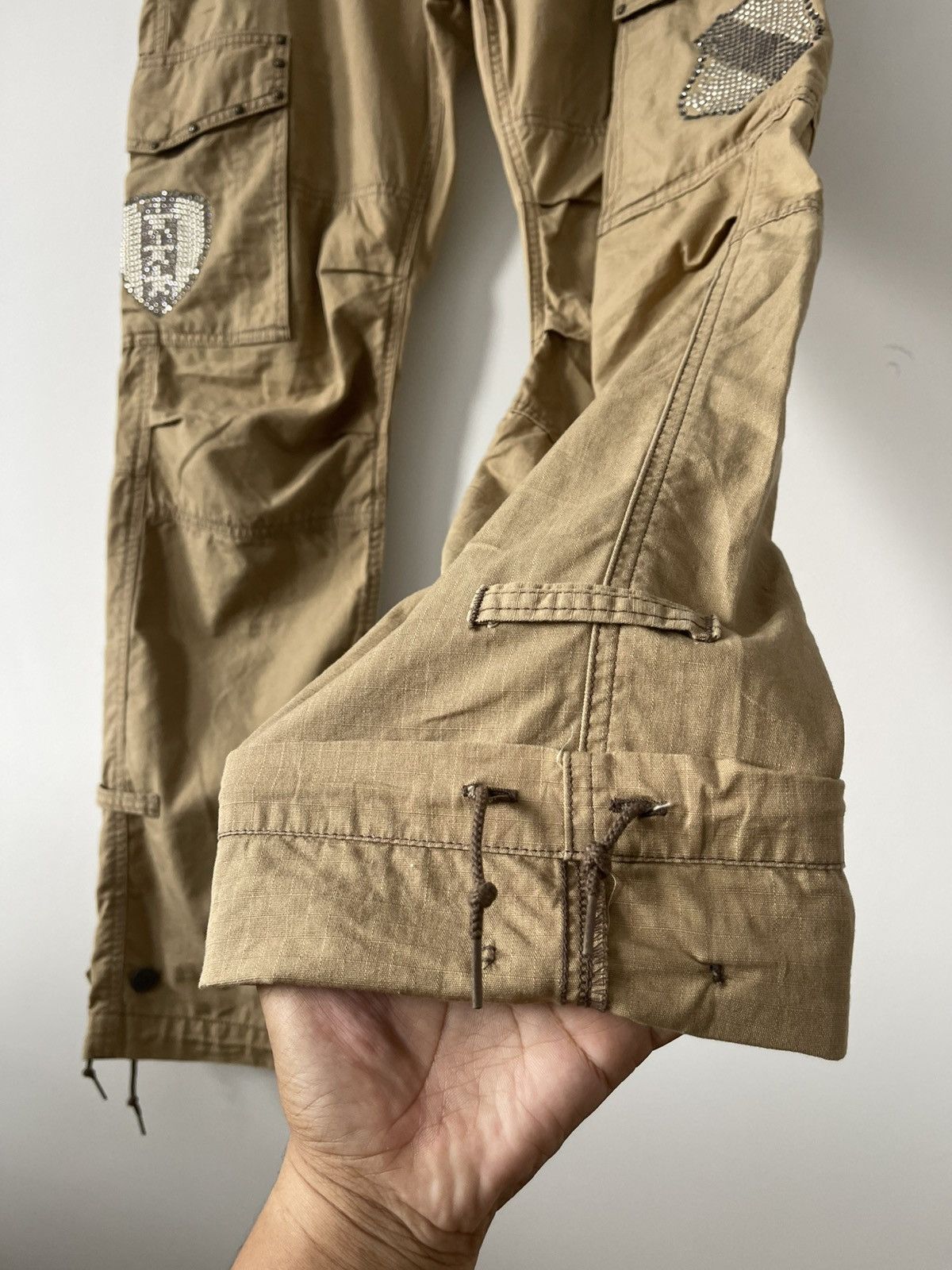 Seditionaries Rare Vintage RATTLE TRAP Japan Parachute Bondage Cargo Pant Size US 34 / EU 50 - 5 Thumbnail