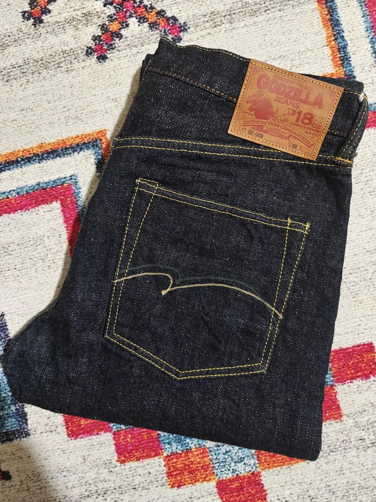 Studio D'Artisan Studio D'artisan Godzilla Limited 18oz Slim Jeans Size US 33 - 1 Thumbnail