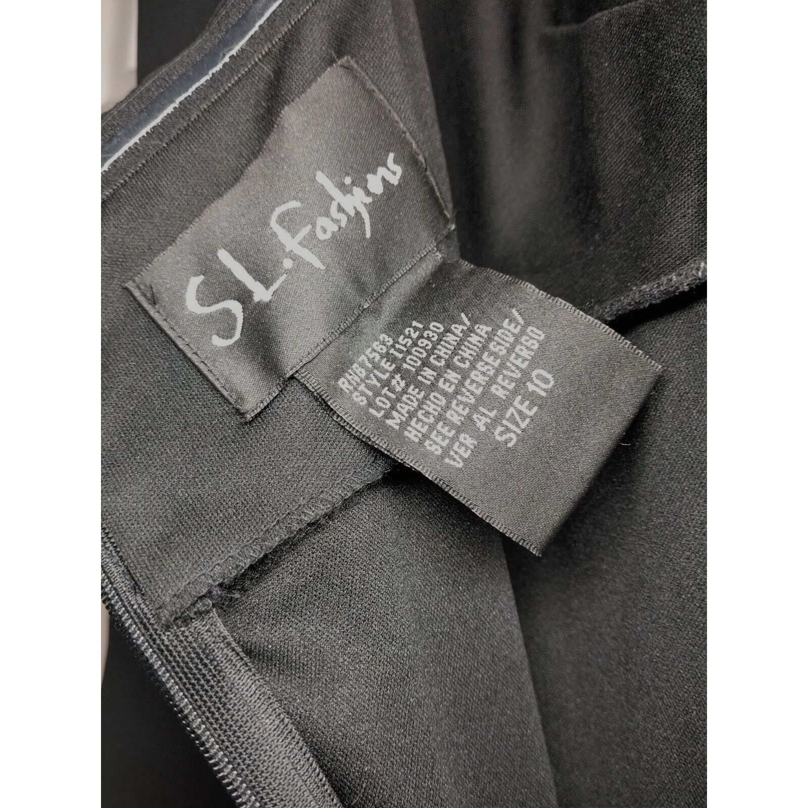 Other SL Fashions Blk Spaghetti Cocktail Dress 10 Rhinestone Sheer Size L / US 10 / IT 46 - 6 Thumbnail