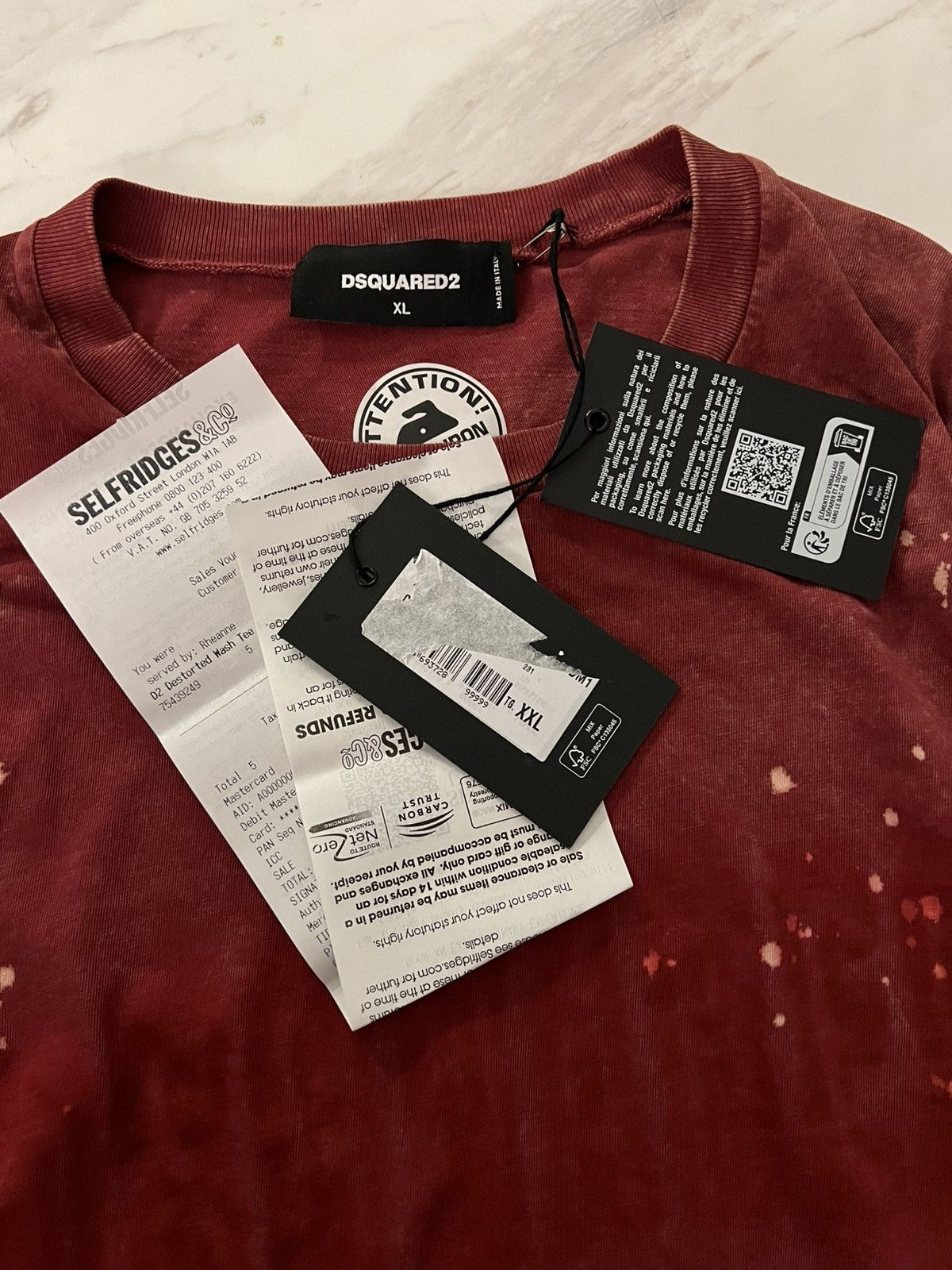 Dsquared2 DSQUARED2 Distorted logo-print relaxed-fit X-Large red Size US XL / EU 56 / 4 - 8 Thumbnail