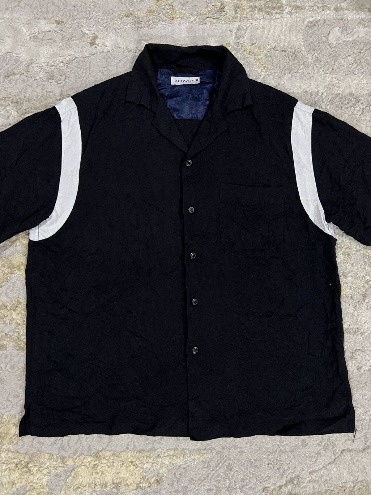 Dry Bones × Japanese Brand × Sports Specialties Rayon Bowling Shirt Rockabilly Loop Collar Black White Size US L / EU 52-54 / 3 - 3 Thumbnail