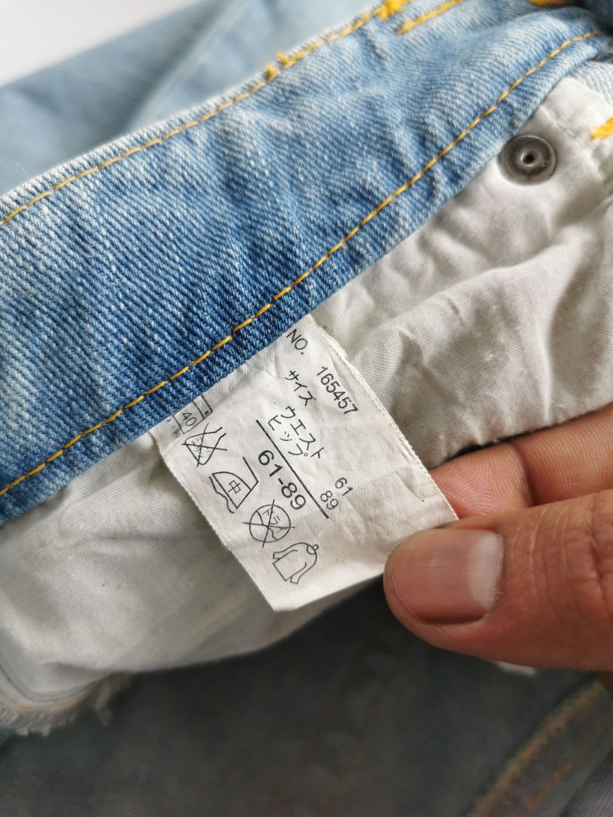 Japanese Brand Sky Bomber Japan Showed Button Distressed Jeans Size US 30 / EU 46 - 7 Thumbnail