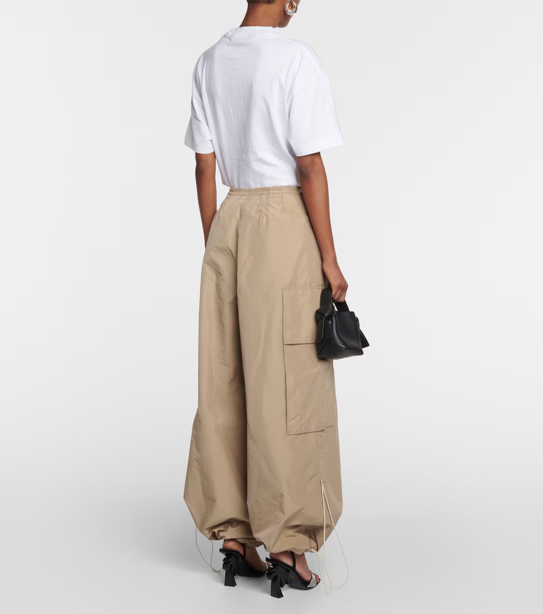 Palm Angels o1y1125 Cargo Sweatpant in Beige Size 27" / US 4 / IT 40 - 3 Thumbnail