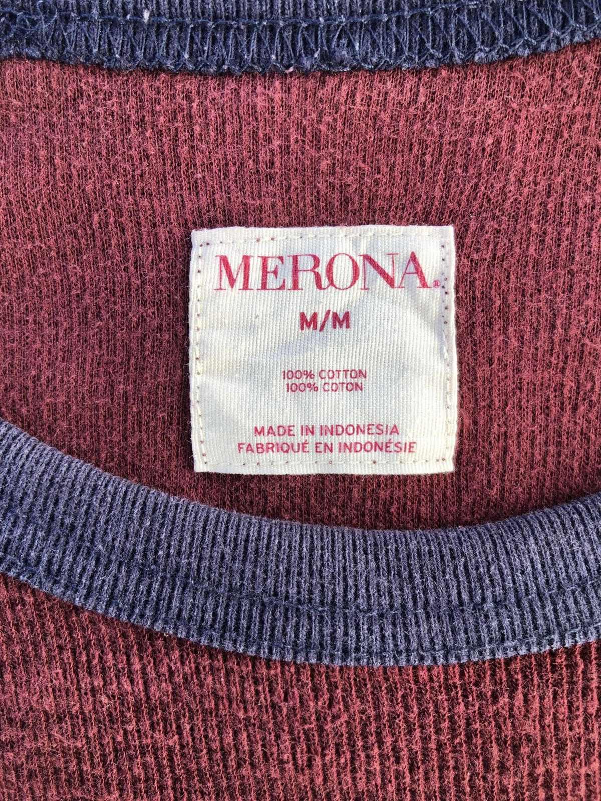 Merona Vintage Classic Merona Burgundy Navy Long Sleeve Raglan Tee Size US M / EU 48-50 / 2 - 3 Thumbnail