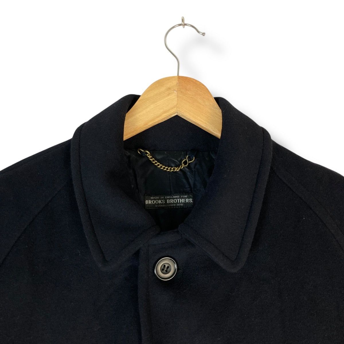 Brooks Brothers 🇬🇧 VINTAGE BROOKS BROTHERS WOOL OVERCOAT JACKET Size US M / EU 48-50 / 2 - 7 Thumbnail