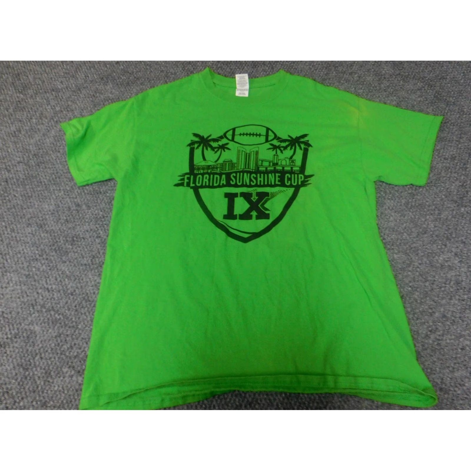 Gildan Gildan Mens Shirt T-Shirt Florida Green Cotton Short Sleeve Crew Neck L Size US L / EU 52-54 / 3 - 2 Thumbnail