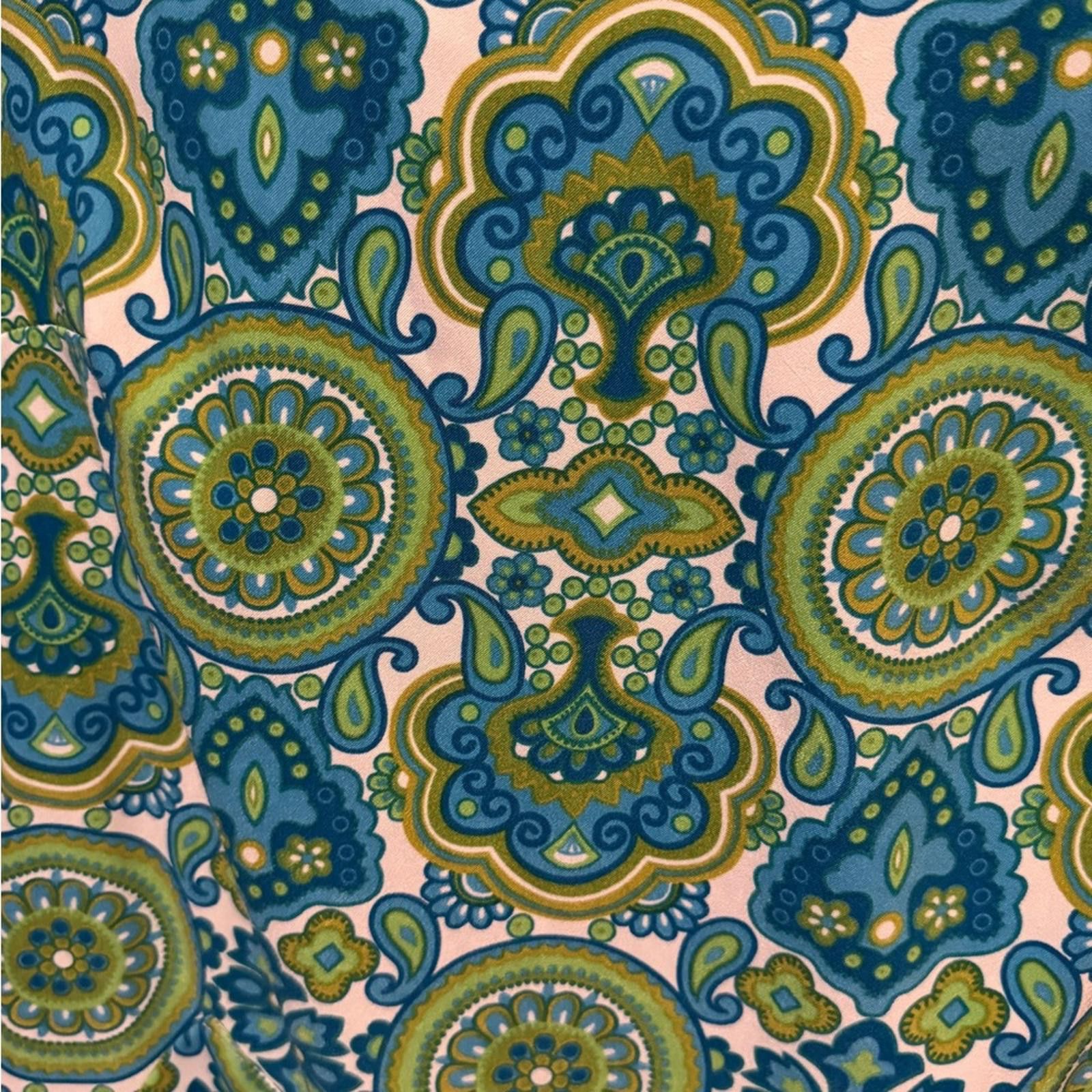 Designer London Times Stylish Blue Green Pattern Dress Size XL / US 12-14 / IT 48-50 - 4 Thumbnail