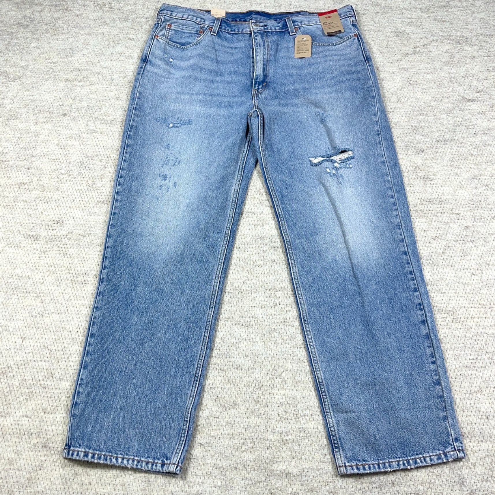 Levi's Levi's 550 Jeans Men 42x34 Relaxed Fit Blue Denim 5-Pocket Distressed Medium Wash Cotton Size US 42 / EU 58 - 4 Thumbnail