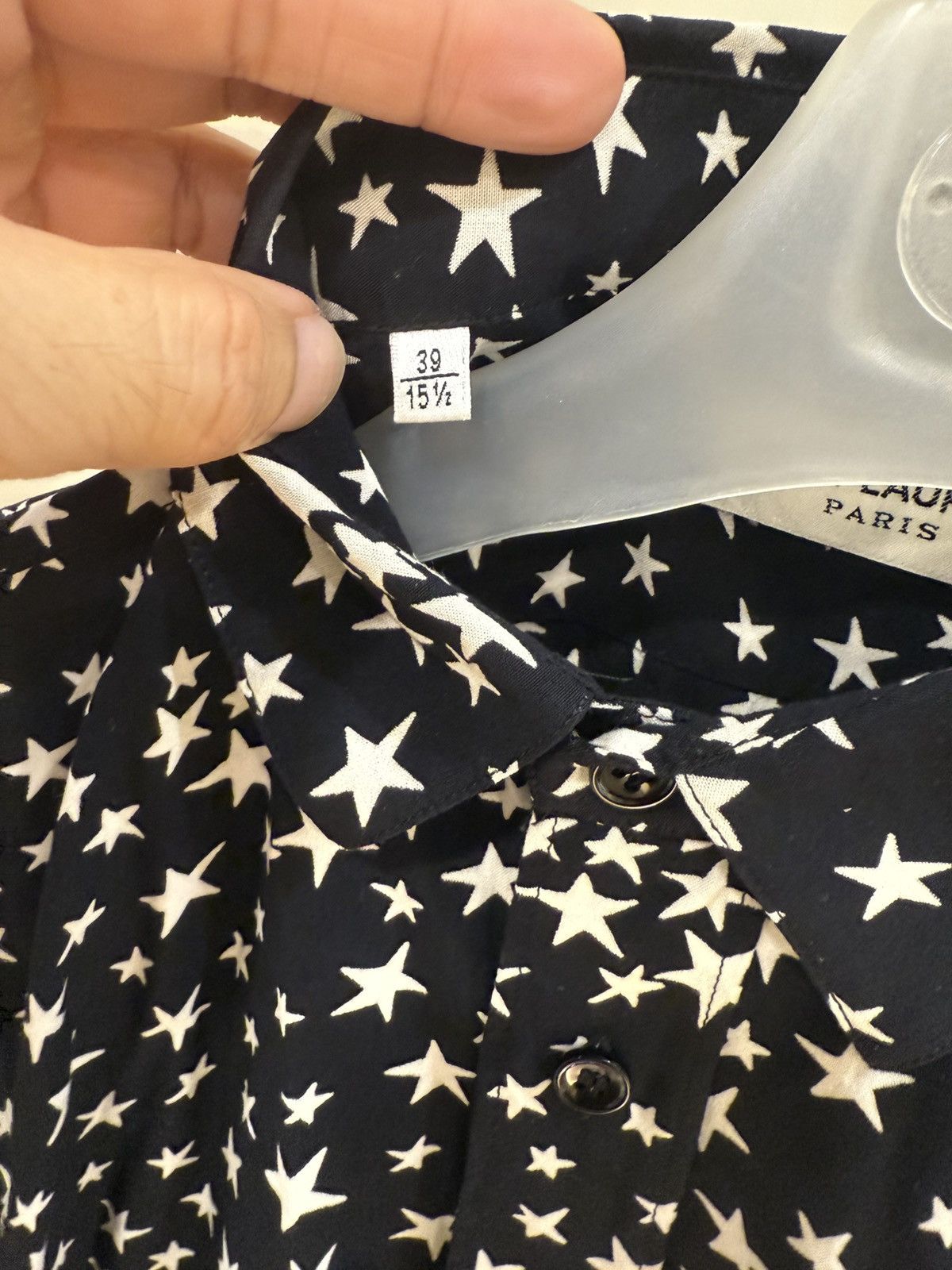 Saint Laurent Paris star print shirt size39 Size US M / EU 48-50 / 2 - 4 Thumbnail