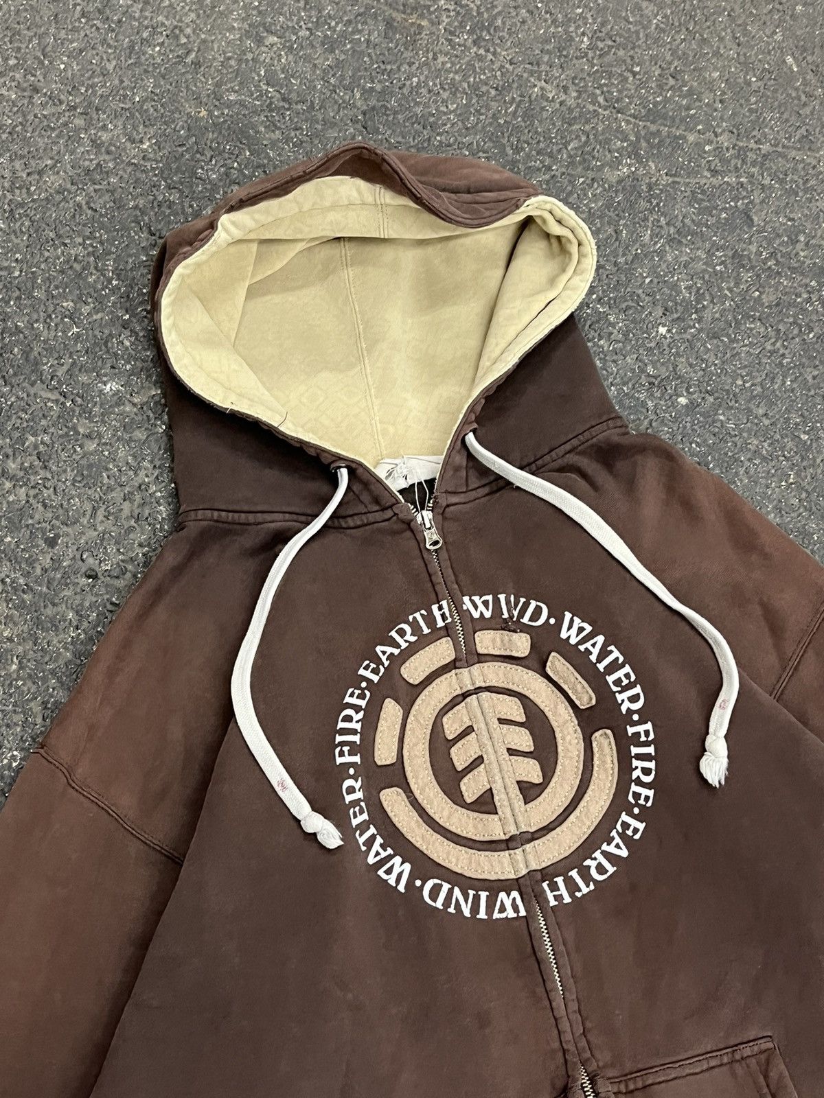 Element × Vintage Y2k element earth tone zip up thrashed hoodie hype skater Size US XL / EU 56 / 4 - 6 Thumbnail