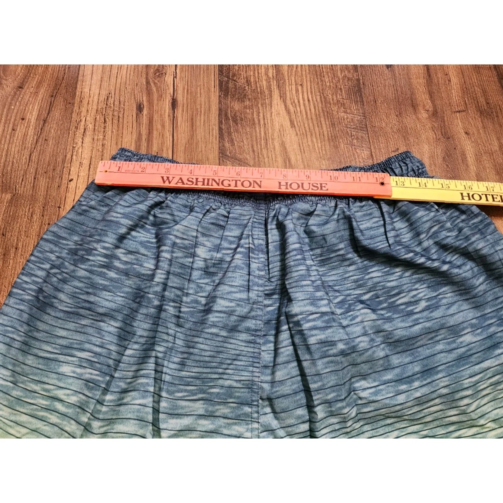 Nike Nike Mens XL Board Shorts Blue Green Swim Trunks Striped Surf Size US 36 / EU 52 - 5 Thumbnail