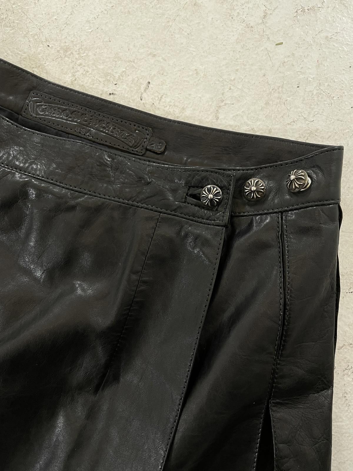 Chrome Hearts Chrome Hearts Leather Wrap Skirt Size 42" / US 20 - 2 Thumbnail