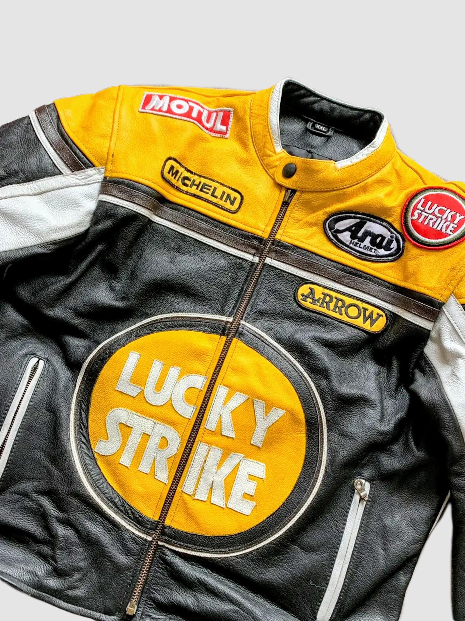 Other 🔥 Lucky Strike 🔥 Leather Jacket Vintage Racing Size US XXL / EU 58 / 5 - 4 Thumbnail