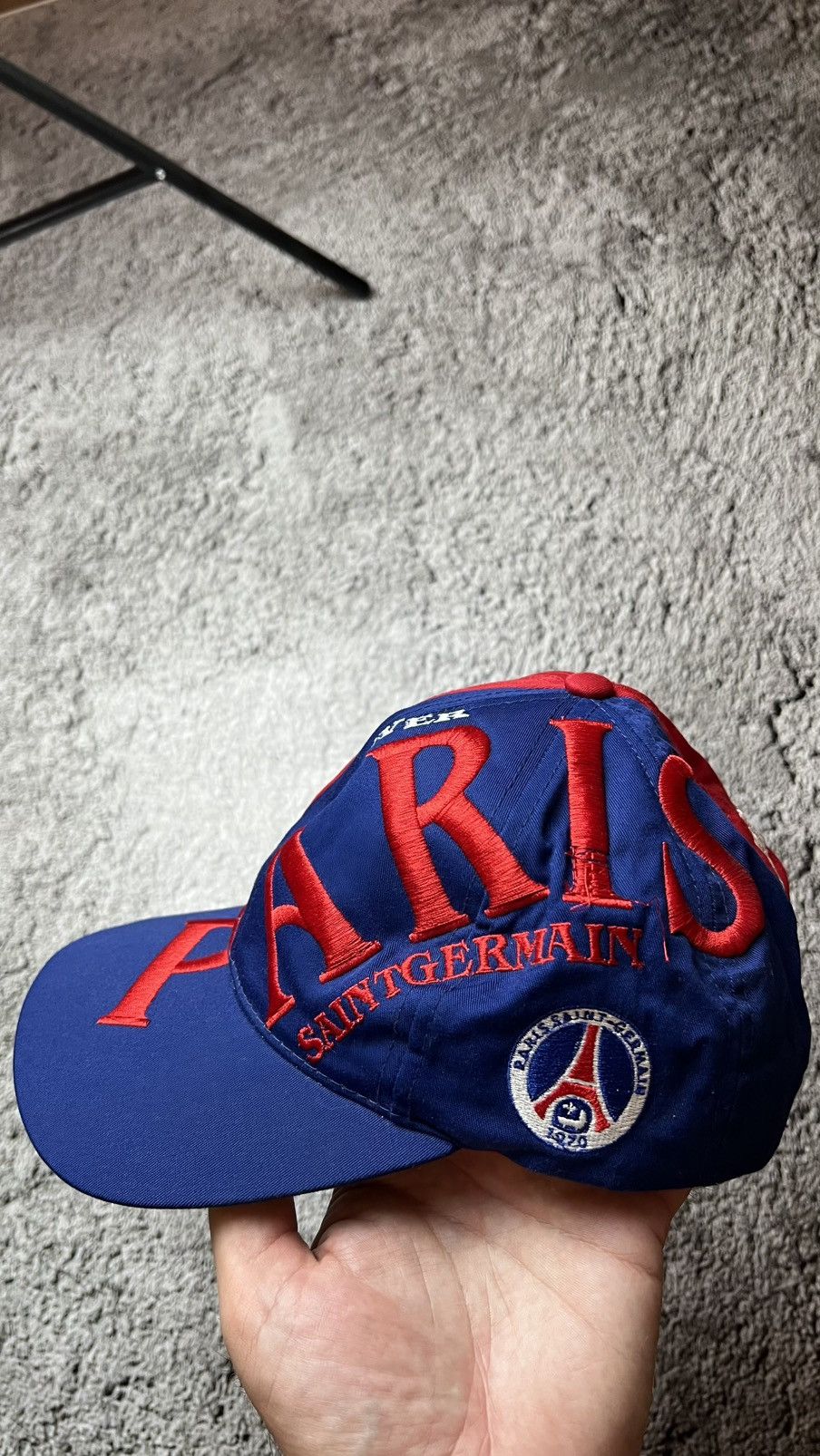 Nutmeg VTG 90’s PSG Paris Saint Germain nutmeg embrioedered hat Size ONE SIZE - 3 Thumbnail