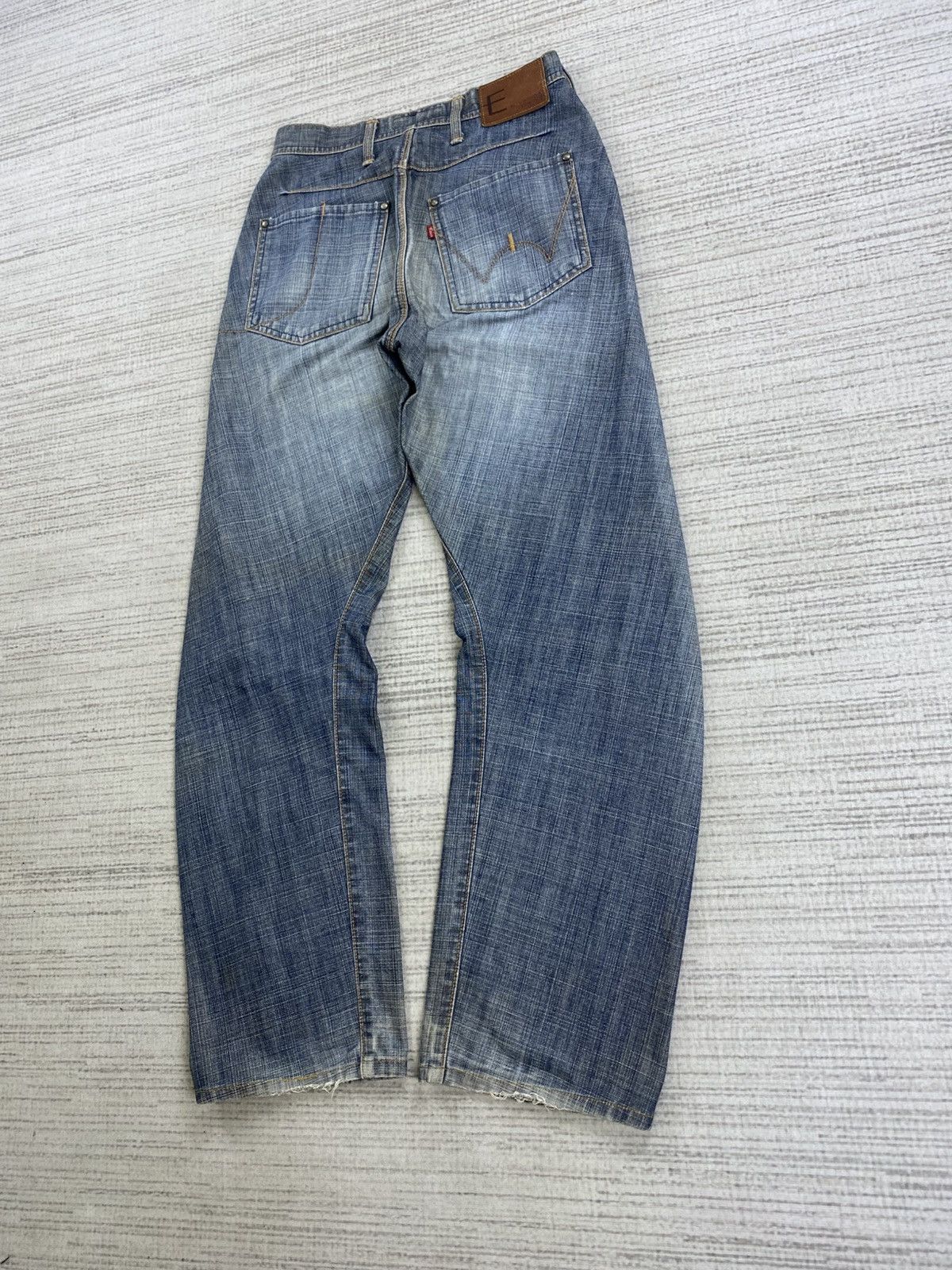 Edwin × Le Grande Bleu (L.G.B.) × Vintage Vintage Edwin E- Function Curve Distressed Denim Pants Size US 28 / EU 44 - 10 Thumbnail