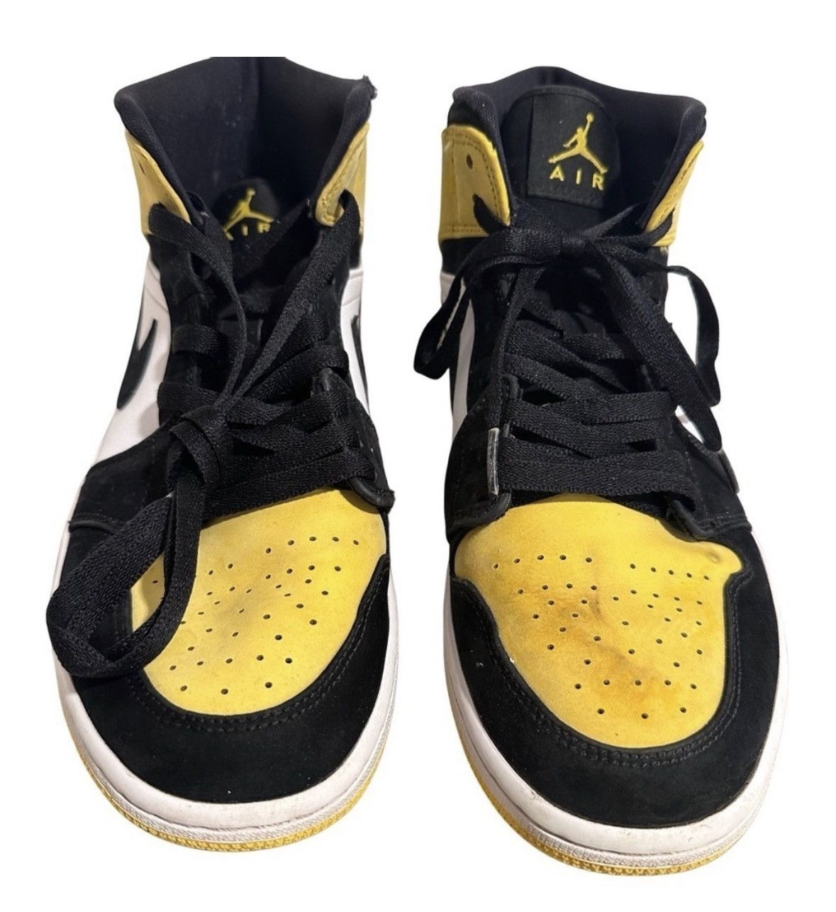 Jordan Brand Air Jordan 1 Mid SE "Yellow Toe" sneakers Suede Leather Size US 8.5 / EU 41-42 - 6 Thumbnail