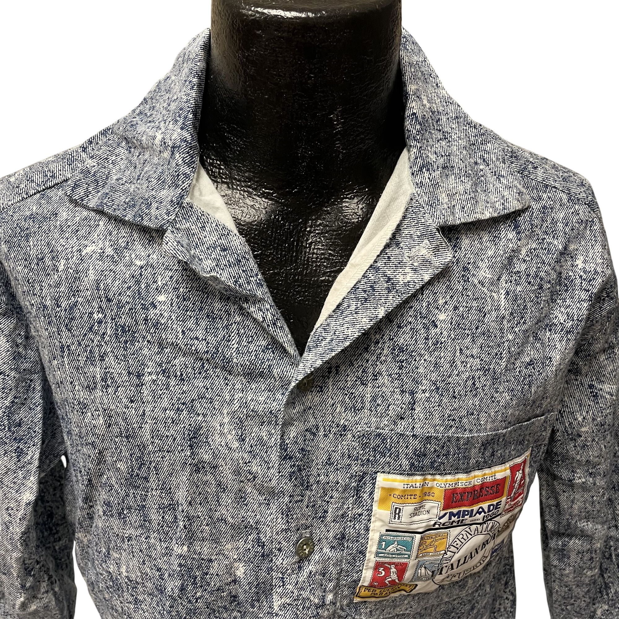 Other Vtg Italian Boys Aldo Gianne STONE WASH Streetwear Shirt Size US S / EU 44-46 / 1 - 3 Thumbnail