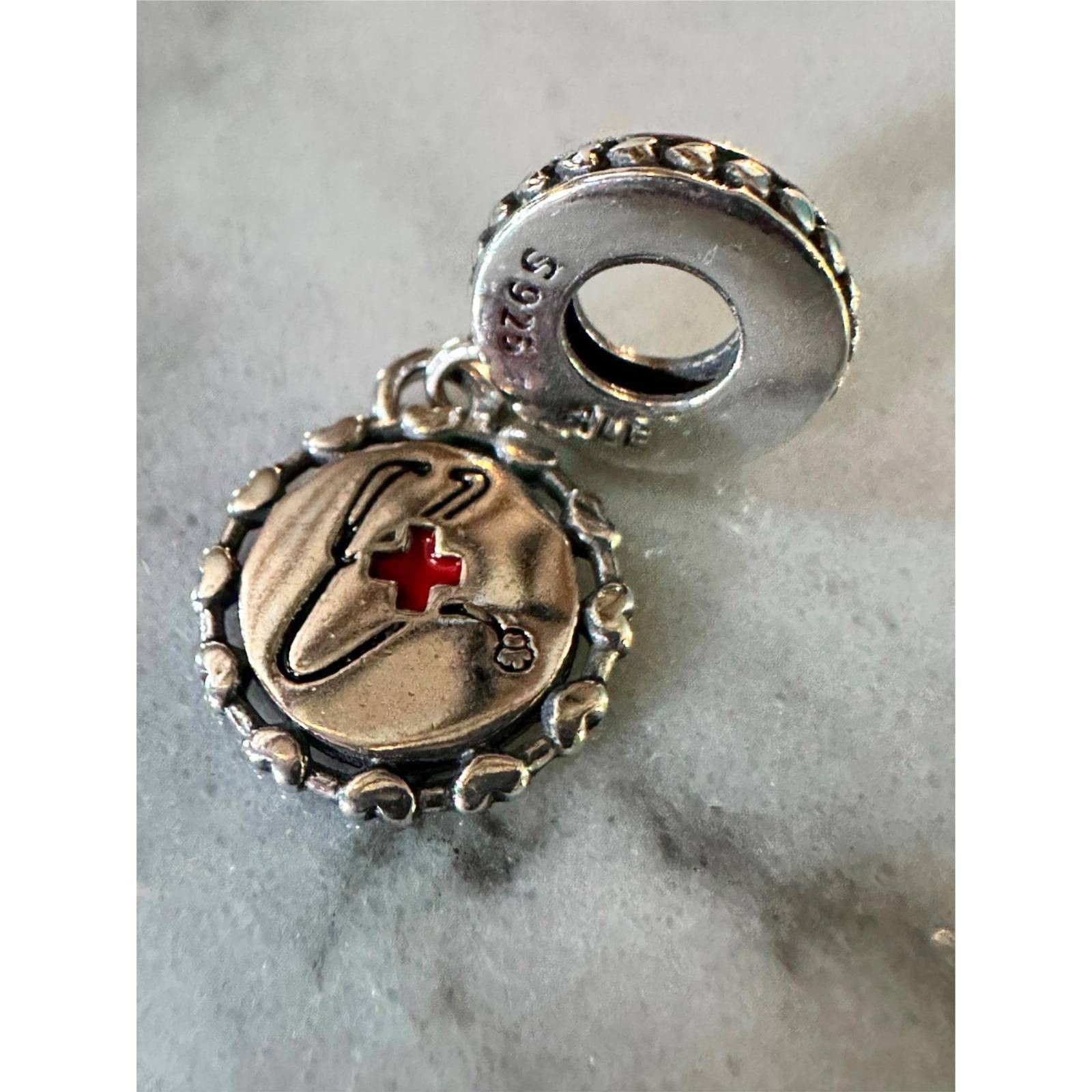 pandora Authentic Pandora Engravable Stethoscope Nurse Dangle Charm Size ONE SIZE - 4 Thumbnail