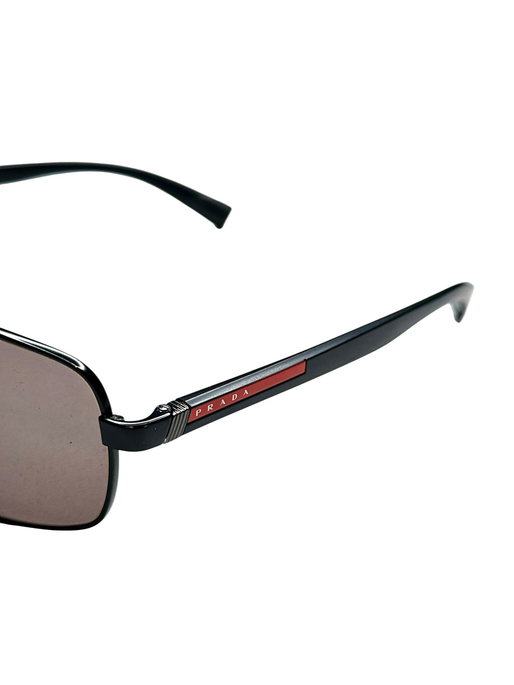 Prada Prada Aviator Matte Black Sunglasses Size ONE SIZE - 7 Thumbnail