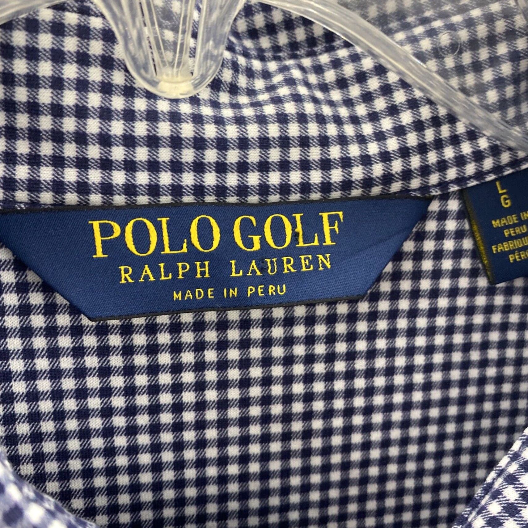 Ralph Lauren Ralph Lauren Polo Shirt Golf Blue L Checked Pima Cotton 3-Button Mens Size US L / EU 52-54 / 3 - 3 Thumbnail