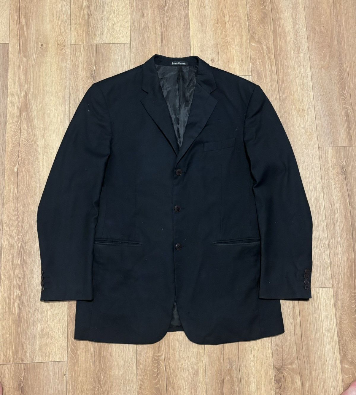 Louis Vuitton Louis Vuitton Men’s Black Wool Vintage Blazer Jacket Size 44R - 1 Thumbnail