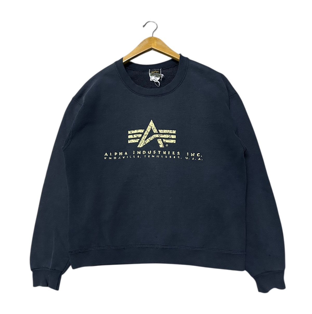 Alpha Industries Vintage Alpha industries pullover sweatshirt Size US L / EU 52-54 / 3 - 1 Thumbnail