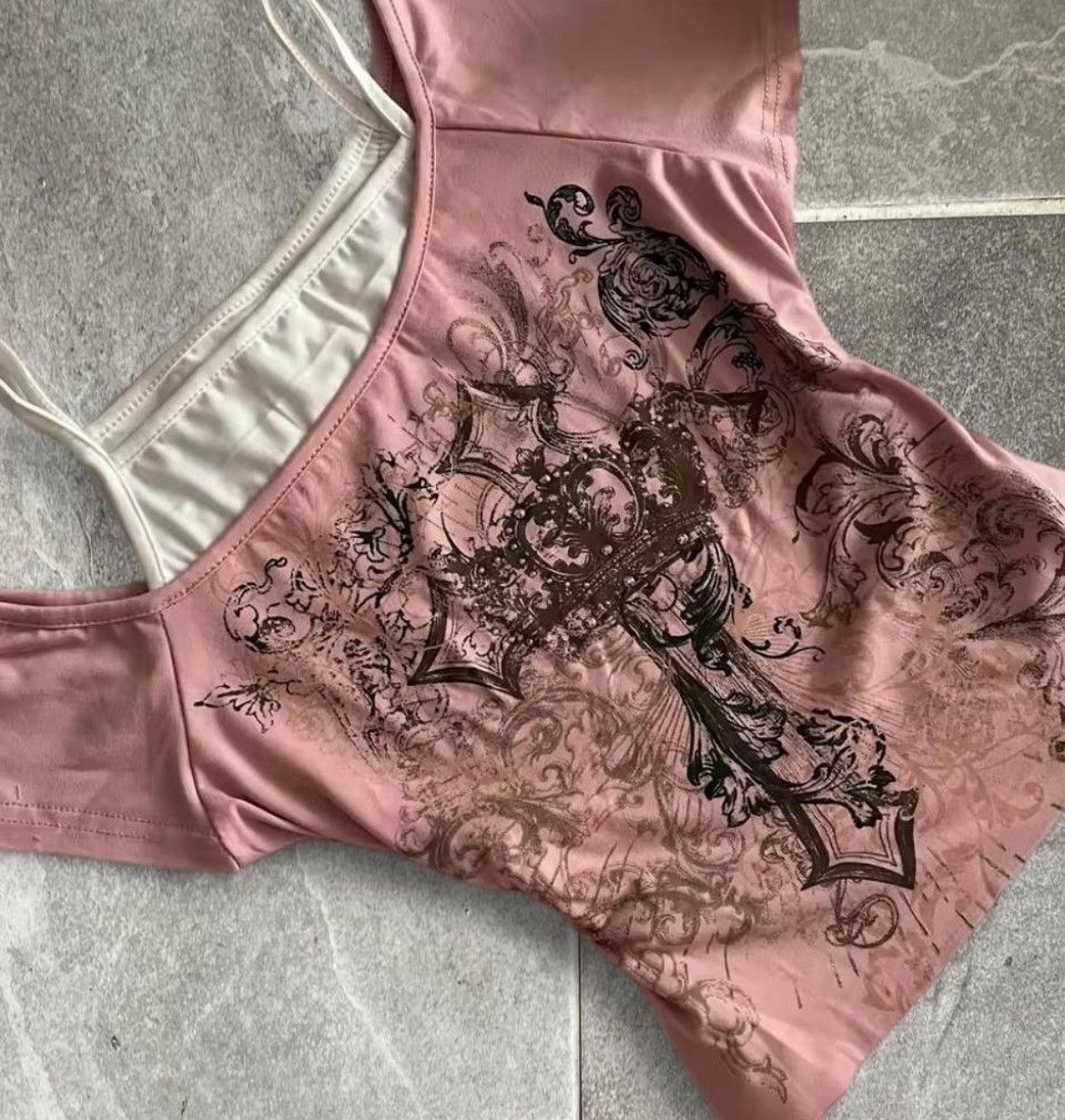 Other Y2k emo cute pink tank top Size S / US 4 / IT 40 - 2 Thumbnail