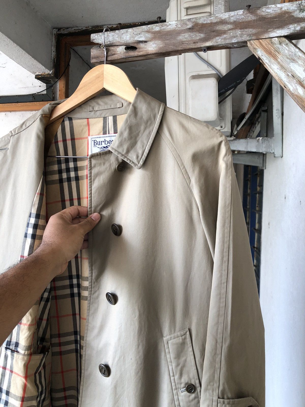 Burberry Vintage Burberry Japan Made Nova Check Trench Coat Size US S / EU 44-46 / 1 - 5 Thumbnail