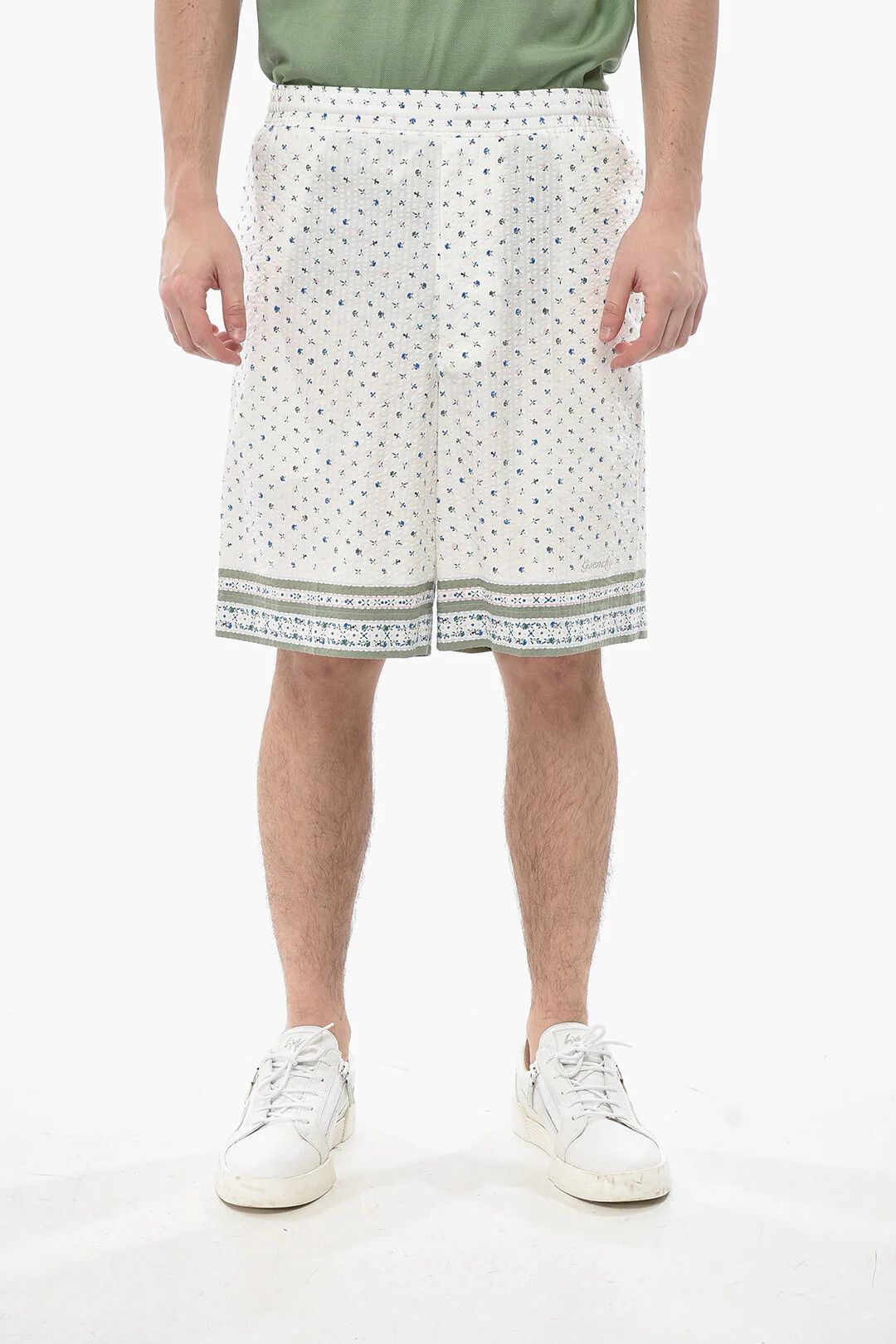 Givenchy og1mm0326 Textured Cotton Short in White Size US 36 / EU 52 - 1 Thumbnail