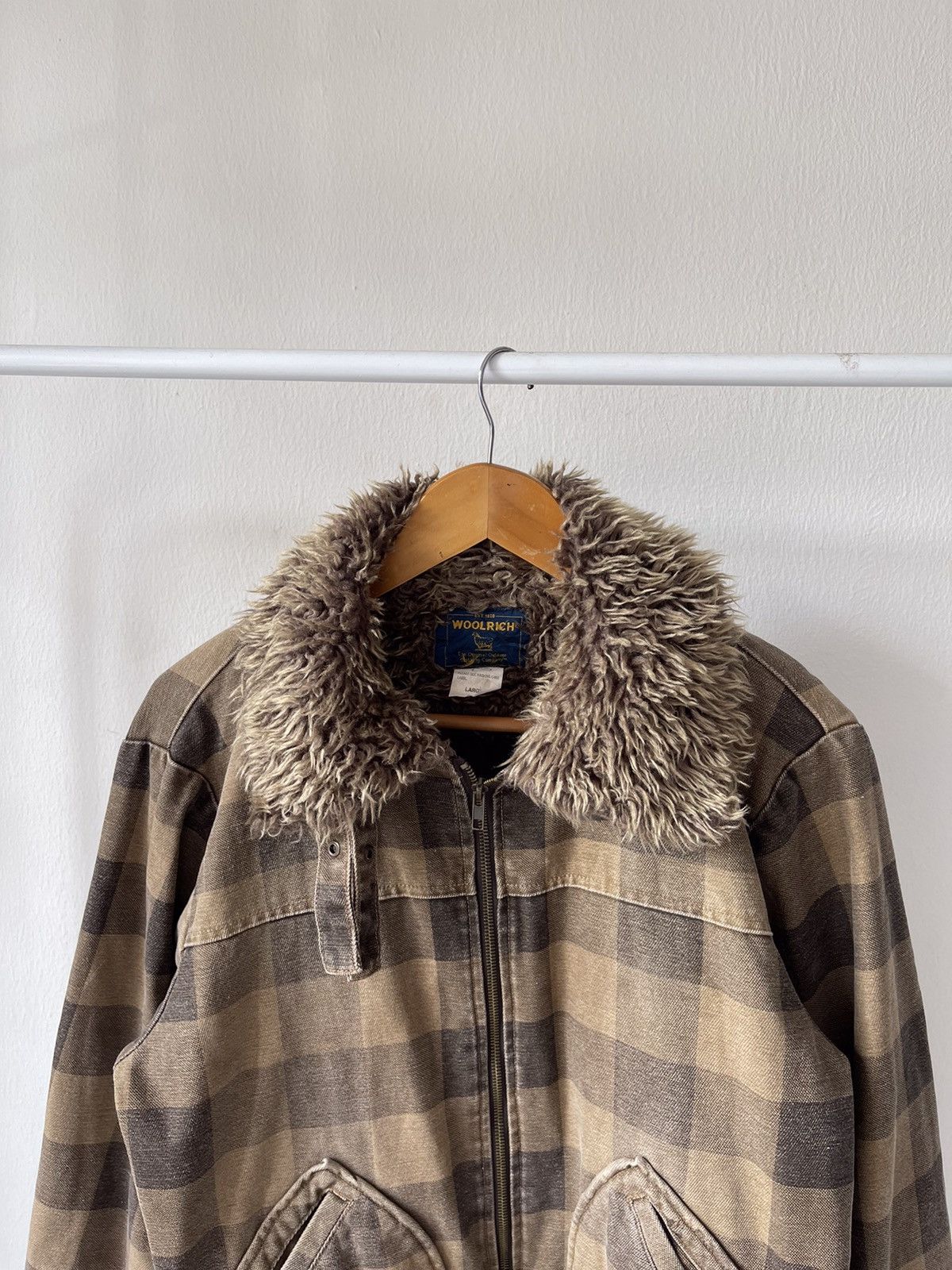 Vintage × Woolrich Woolen Mills 90s Woolrich Plaid Tartan Zip Jacket Size US L / EU 52-54 / 3 - 6 Thumbnail